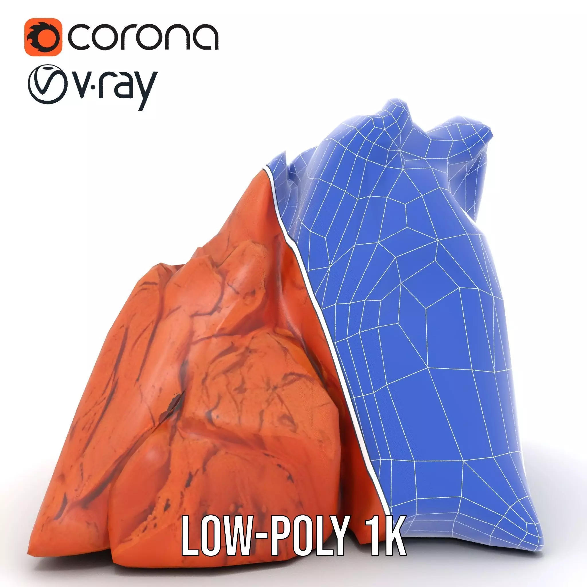 Rustic Cliff Formation model pack Low-poly 3D model_30