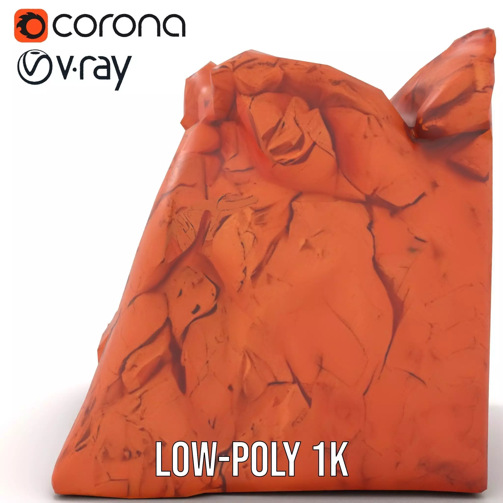 Rustic Cliff Formation model pack Low-poly 3D model_12