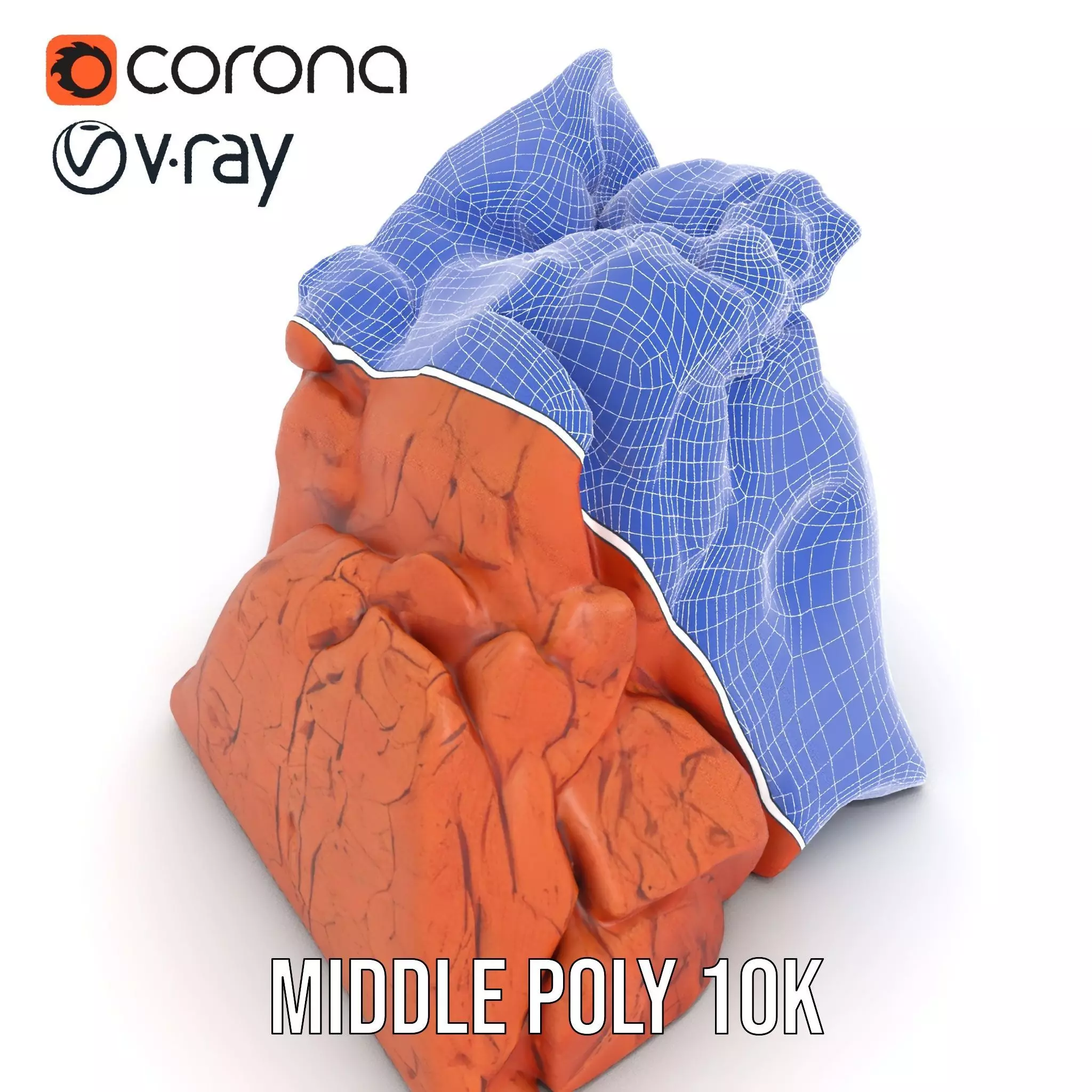 Rustic Cliff Formation model pack Low-poly 3D model_24