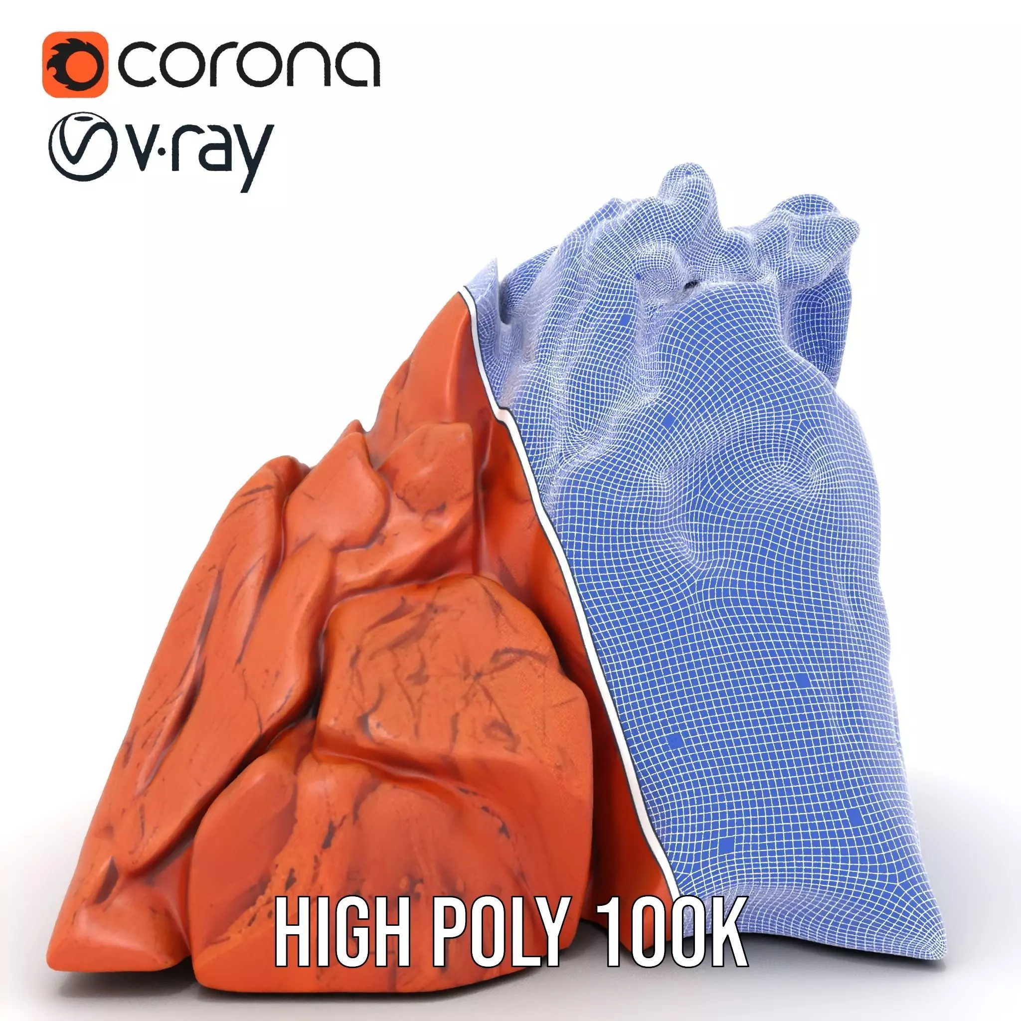 Rustic Cliff Formation model pack Low-poly 3D model_32