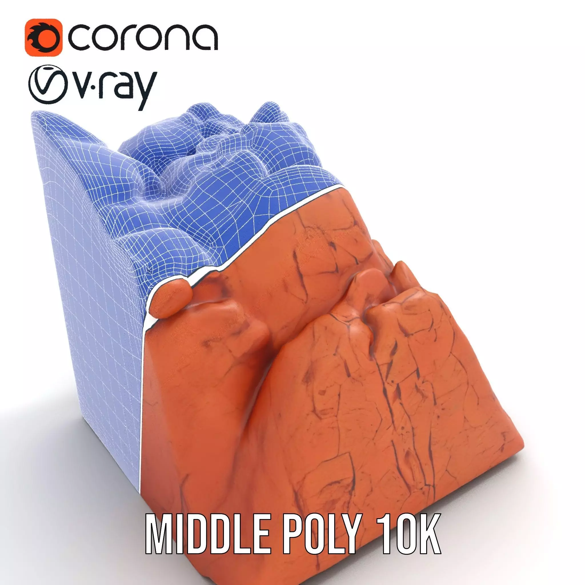 Rustic Cliff Formation model pack Low-poly 3D model_11