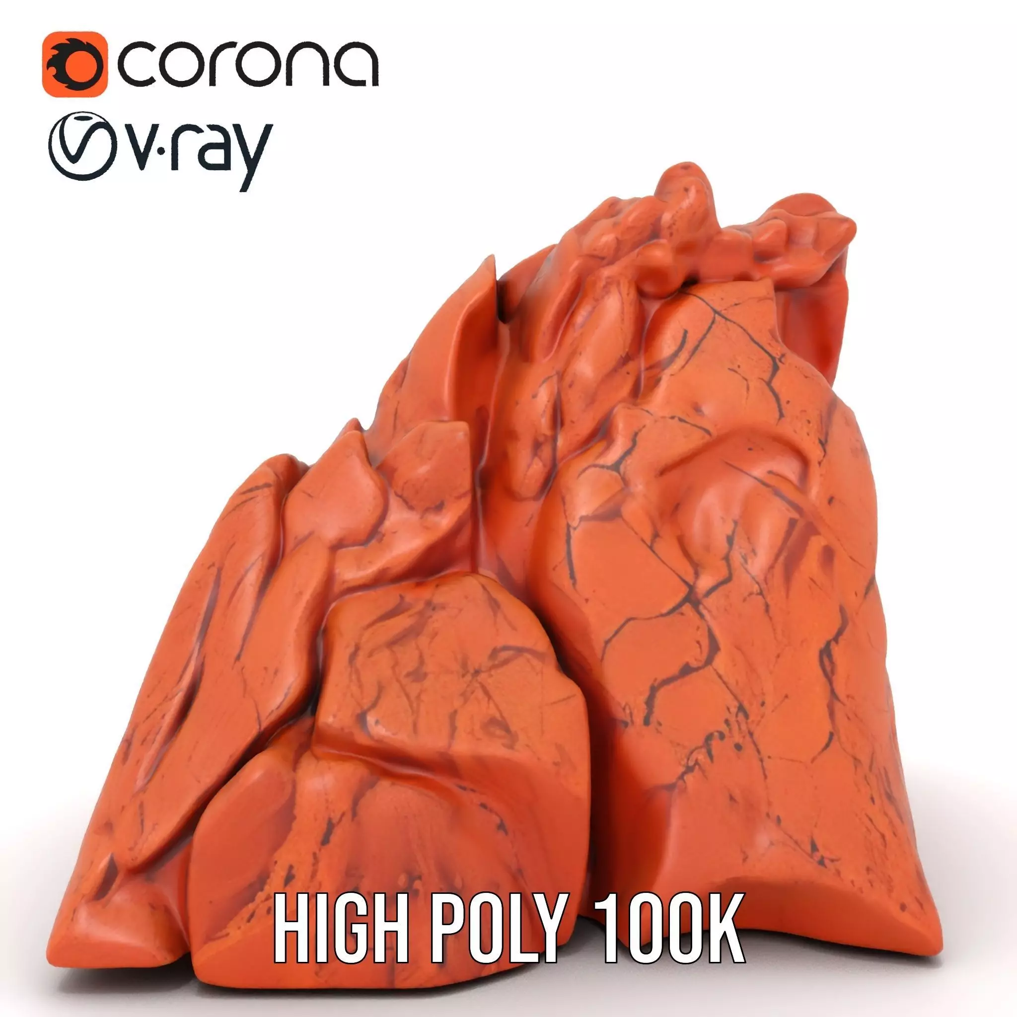 Rustic Cliff Formation model pack Low-poly 3D model_20