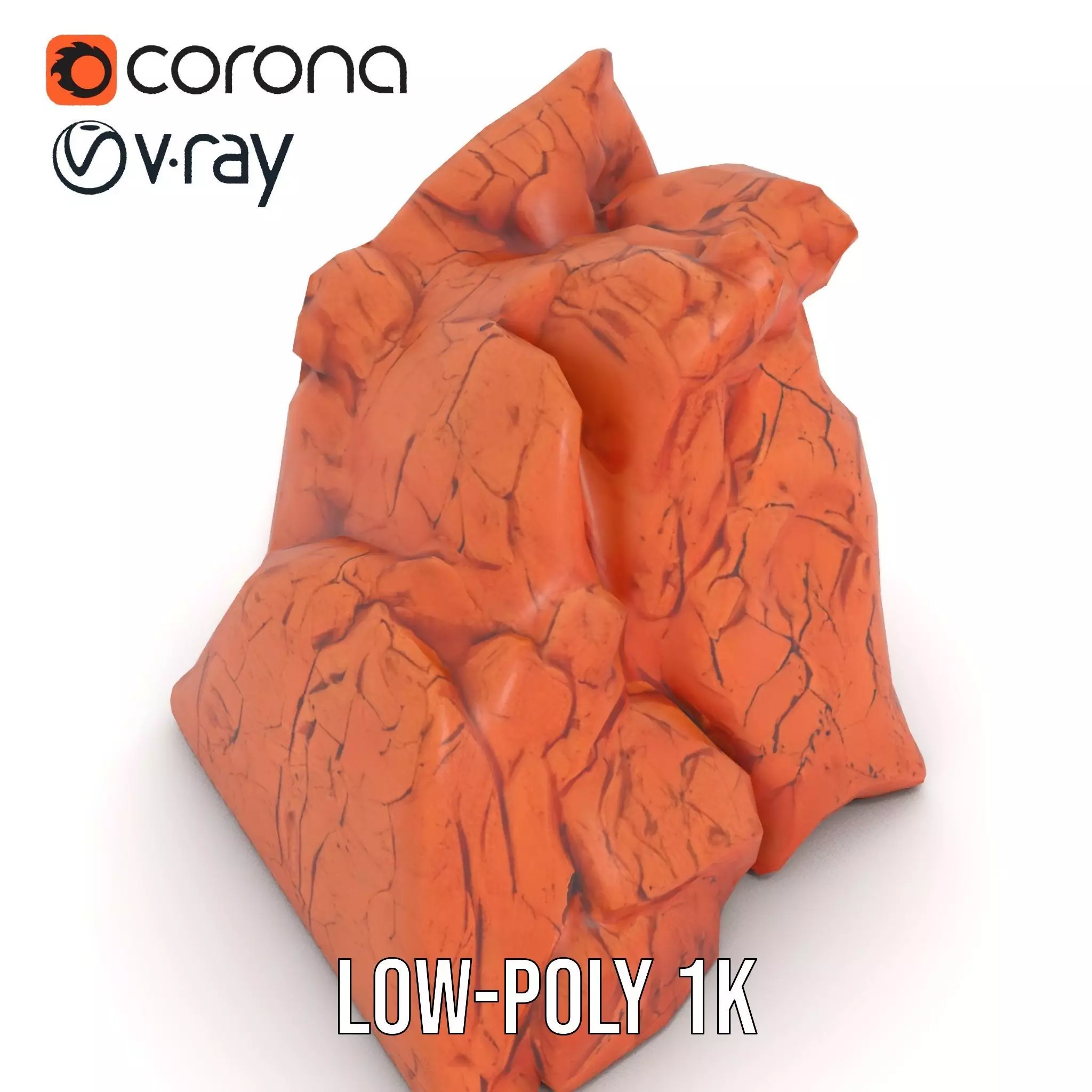 Rustic Cliff Formation model pack Low-poly 3D model_9