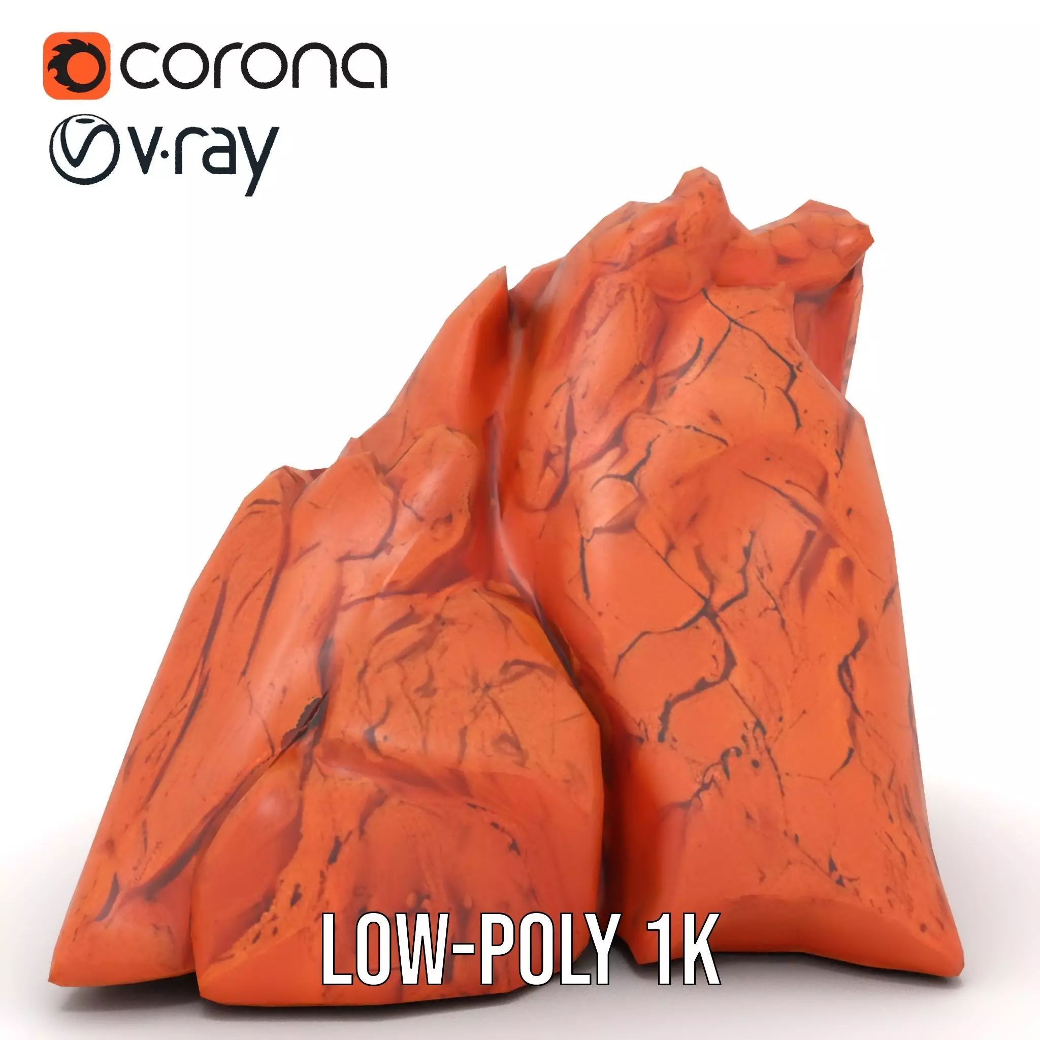 Rustic Cliff Formation model pack Low-poly 3D model_17