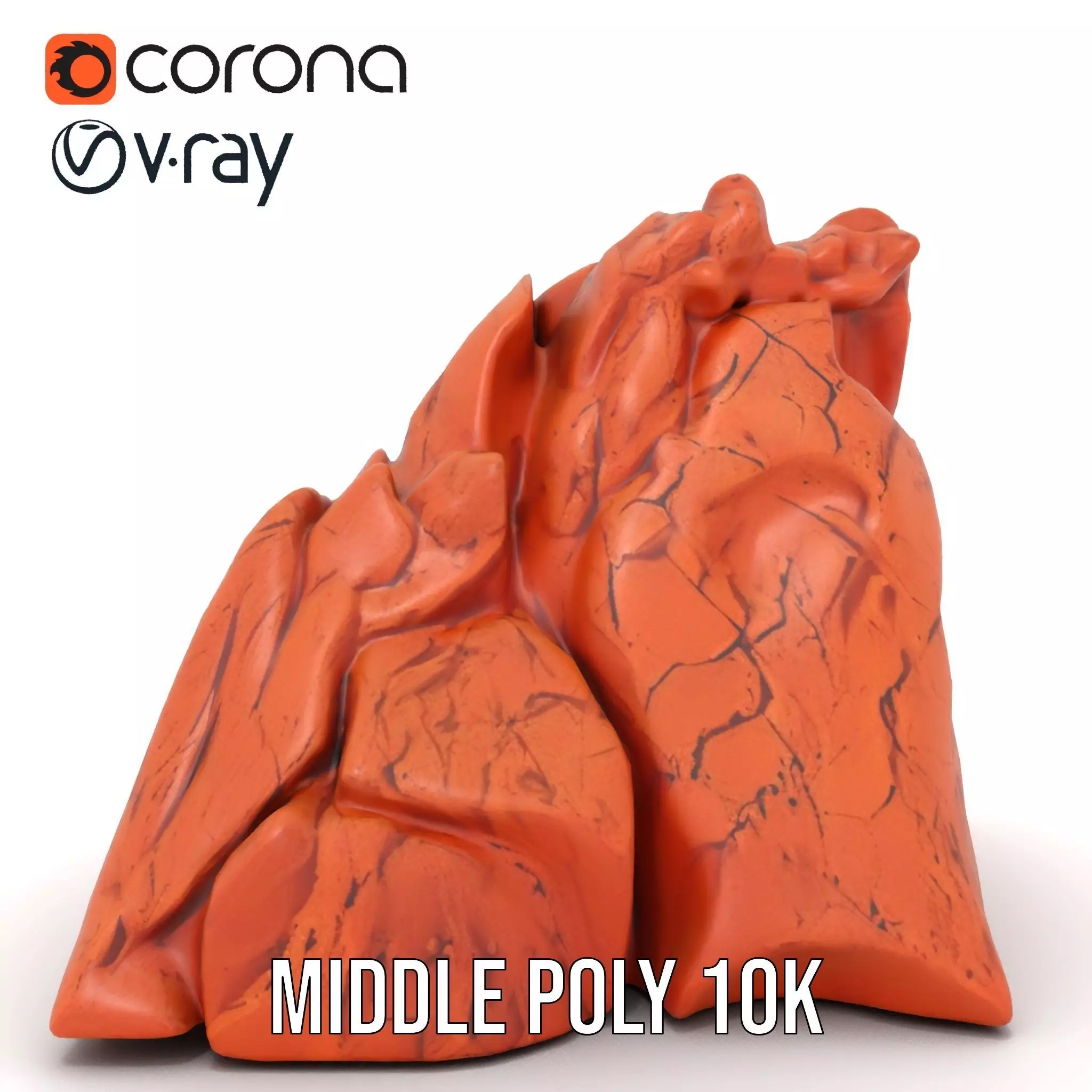 Rustic Cliff Formation model pack Low-poly 3D model_6