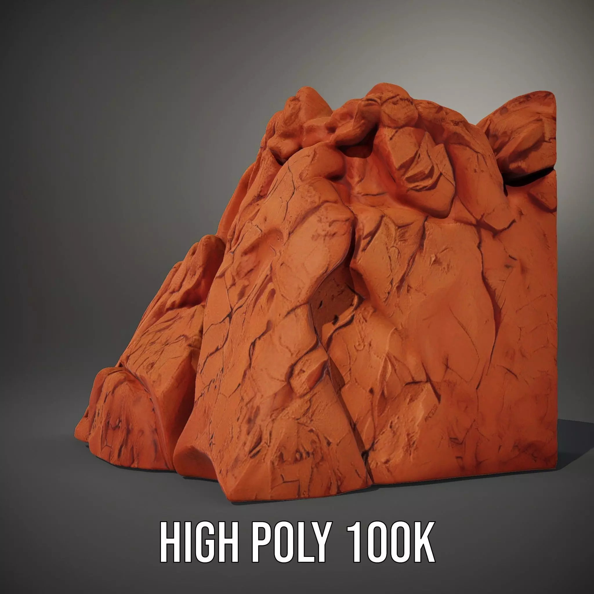 Rustic Cliff Formation model pack Low-poly 3D model_8