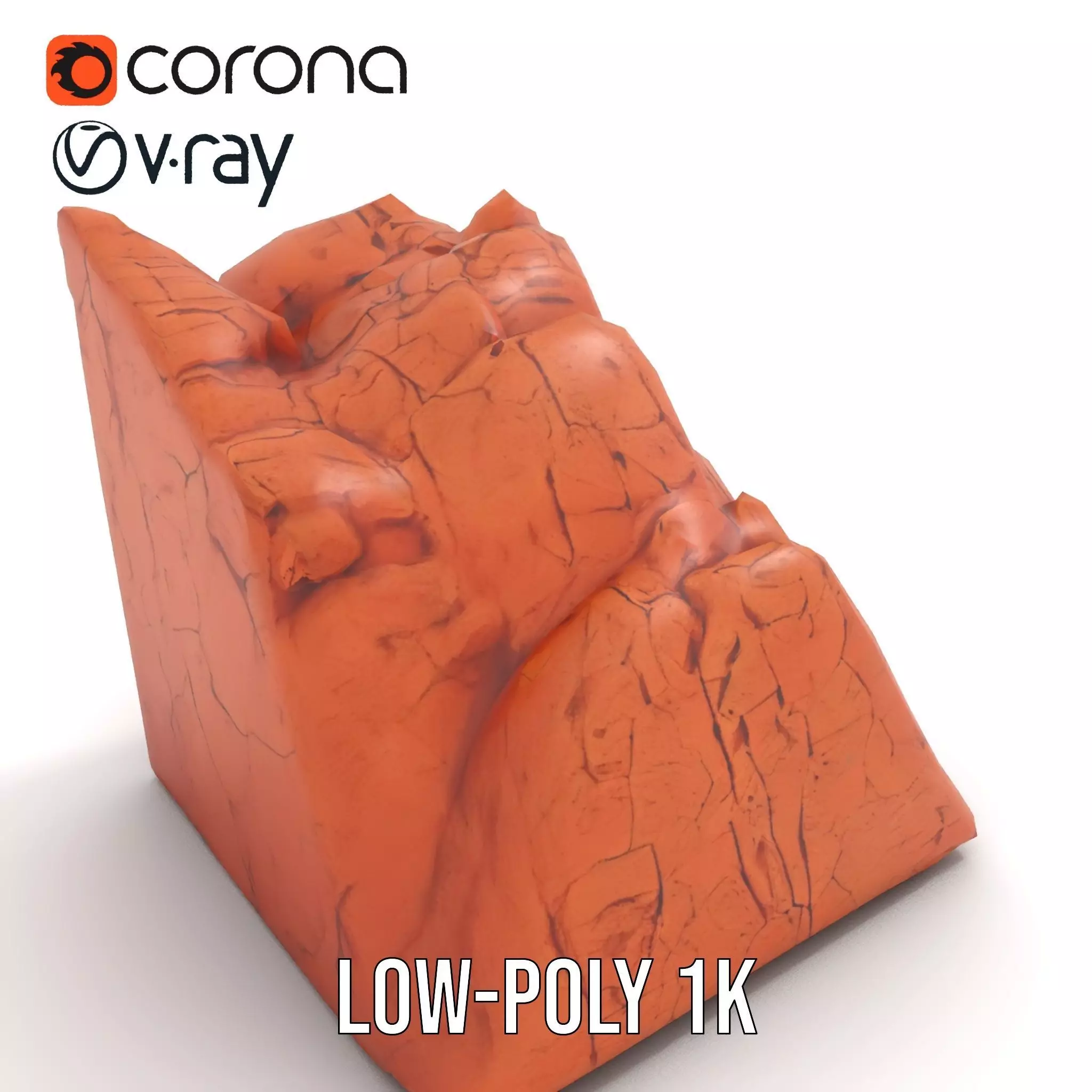 Rustic Cliff Formation model pack Low-poly 3D model_14