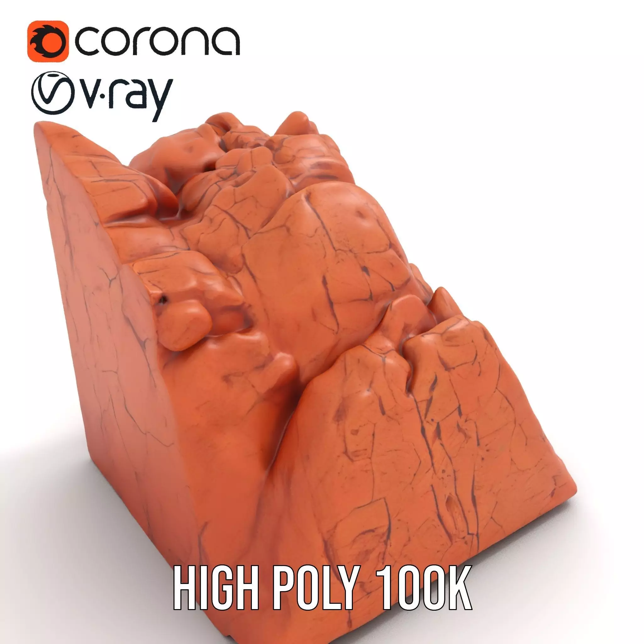 Rustic Cliff Formation model pack Low-poly 3D model_28