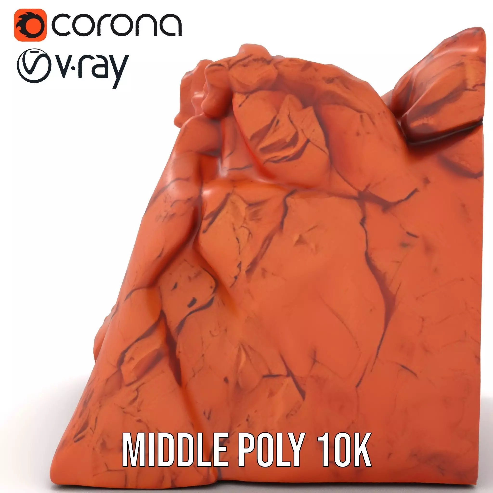 Rustic Cliff Formation model pack Low-poly 3D model_5