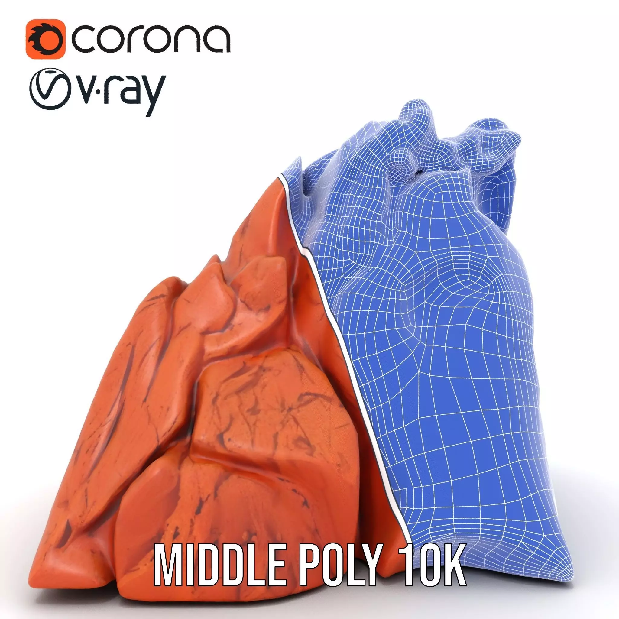 Rustic Cliff Formation model pack Low-poly 3D model_26