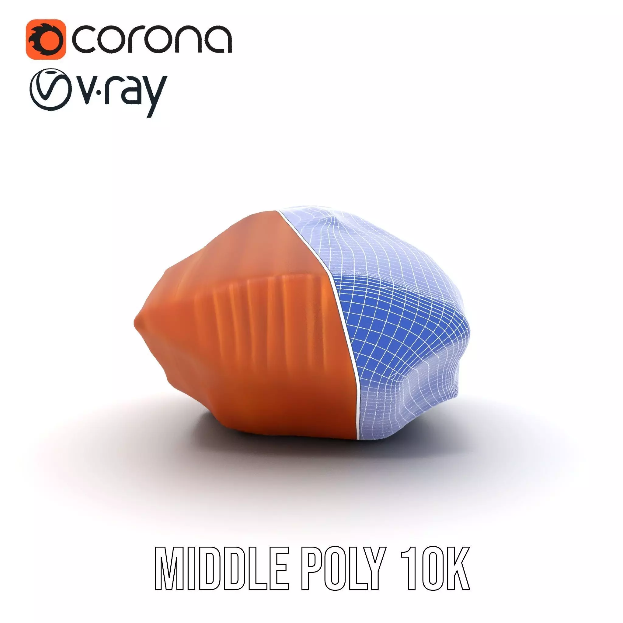 Rustic Sandstone Boulder model pack Low-poly 3D model_29