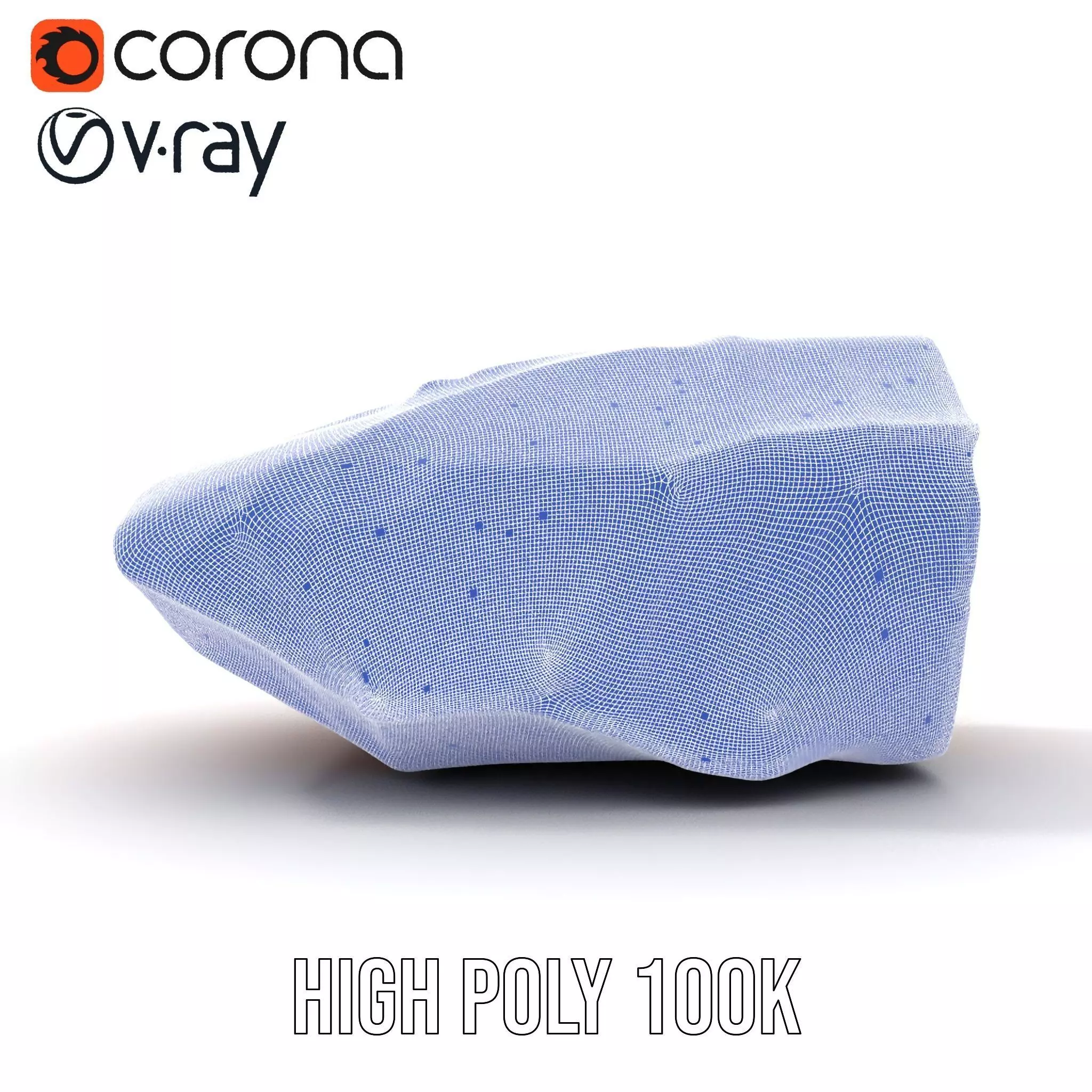 Rustic Sandstone Boulder model pack Low-poly 3D model_33