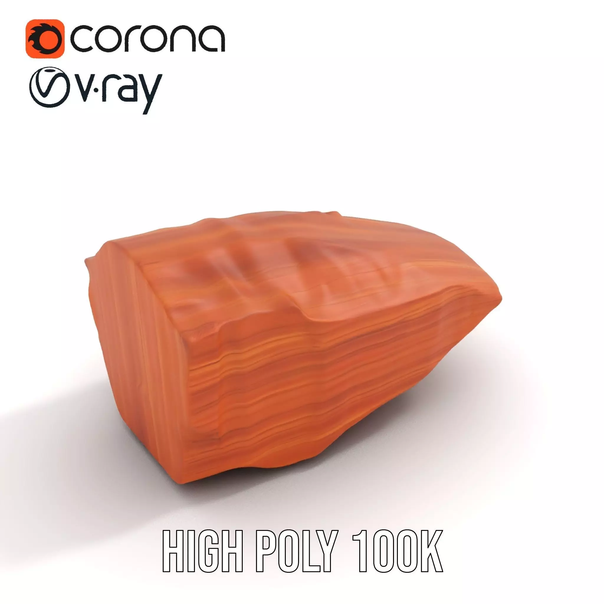 Rustic Sandstone Boulder model pack Low-poly 3D model_28