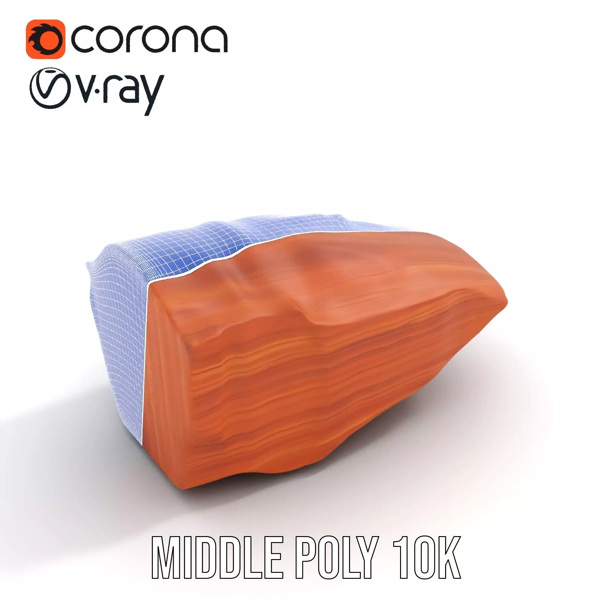 Rustic Sandstone Boulder model pack Low-poly 3D model_21