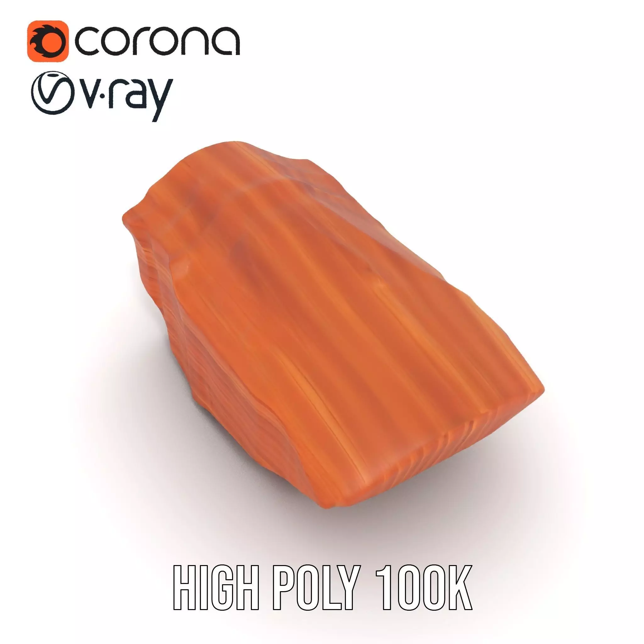 Rustic Sandstone Boulder model pack Low-poly 3D model_25