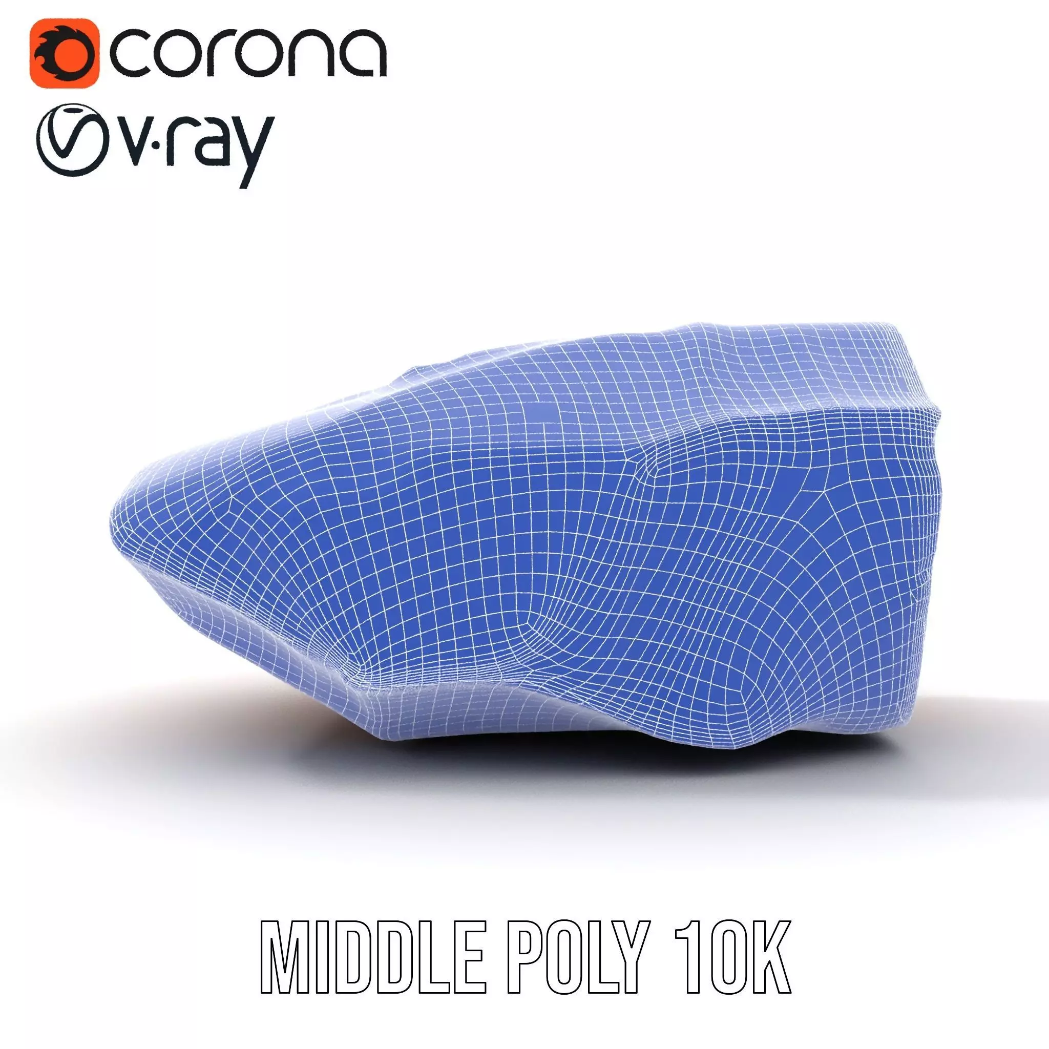 Rustic Sandstone Boulder model pack Low-poly 3D model_26