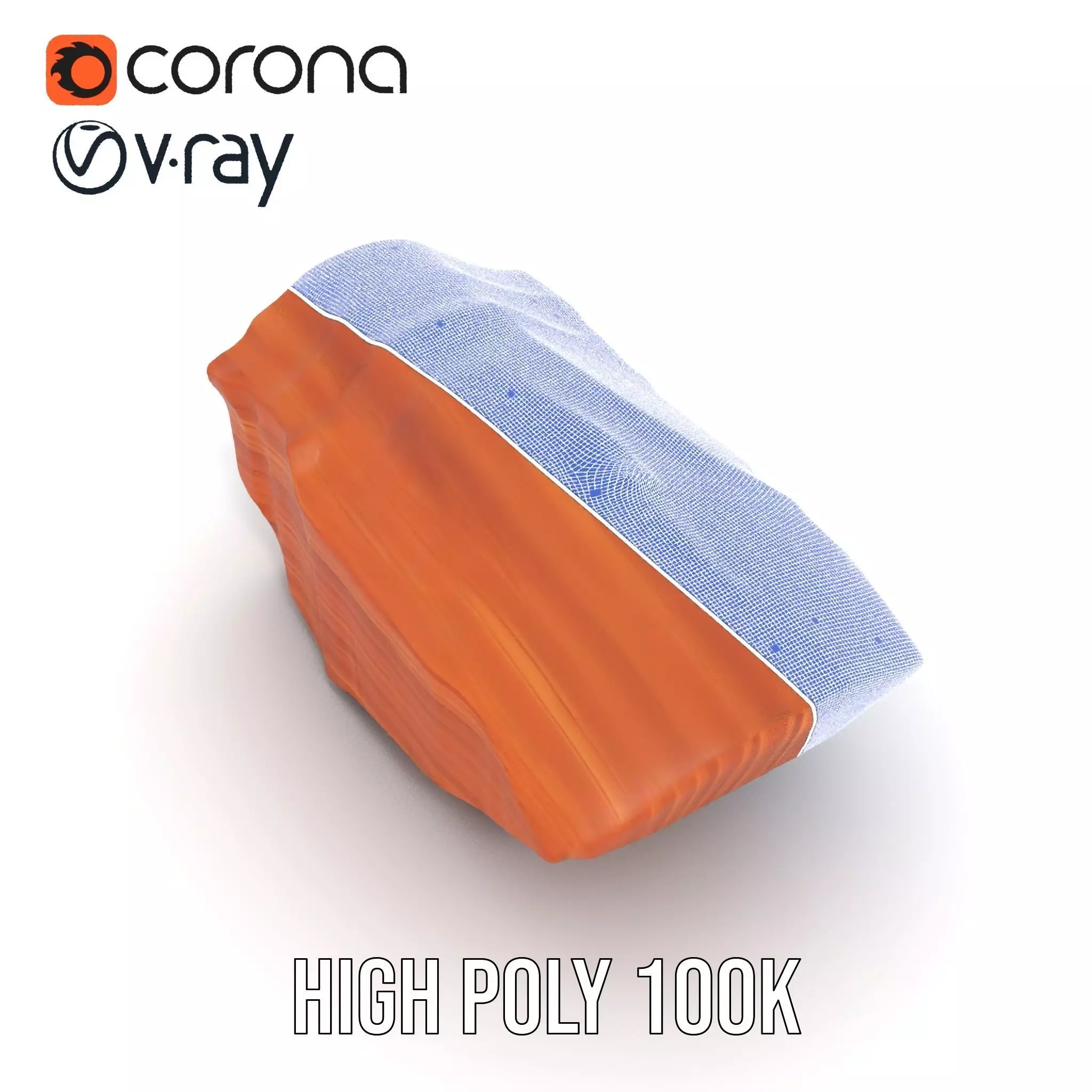 Rustic Sandstone Boulder model pack Low-poly 3D model_32