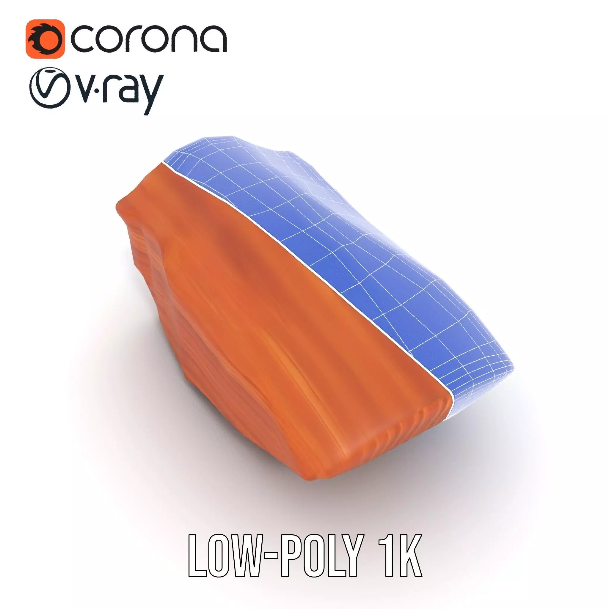 Rustic Sandstone Boulder model pack Low-poly 3D model_17