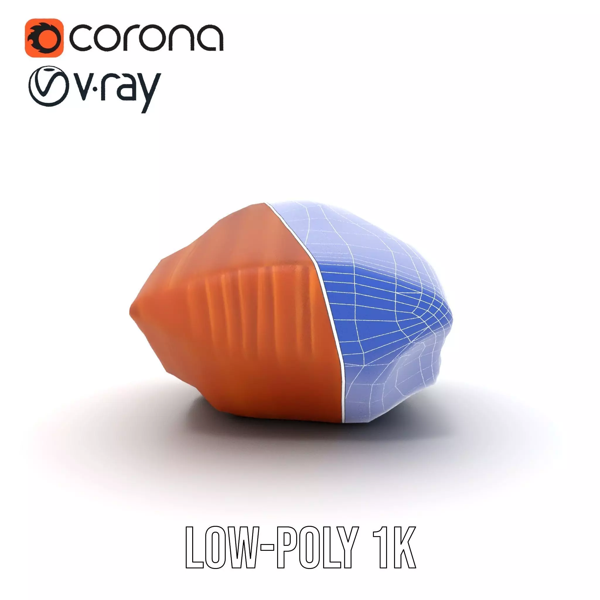 Rustic Sandstone Boulder model pack Low-poly 3D model_27