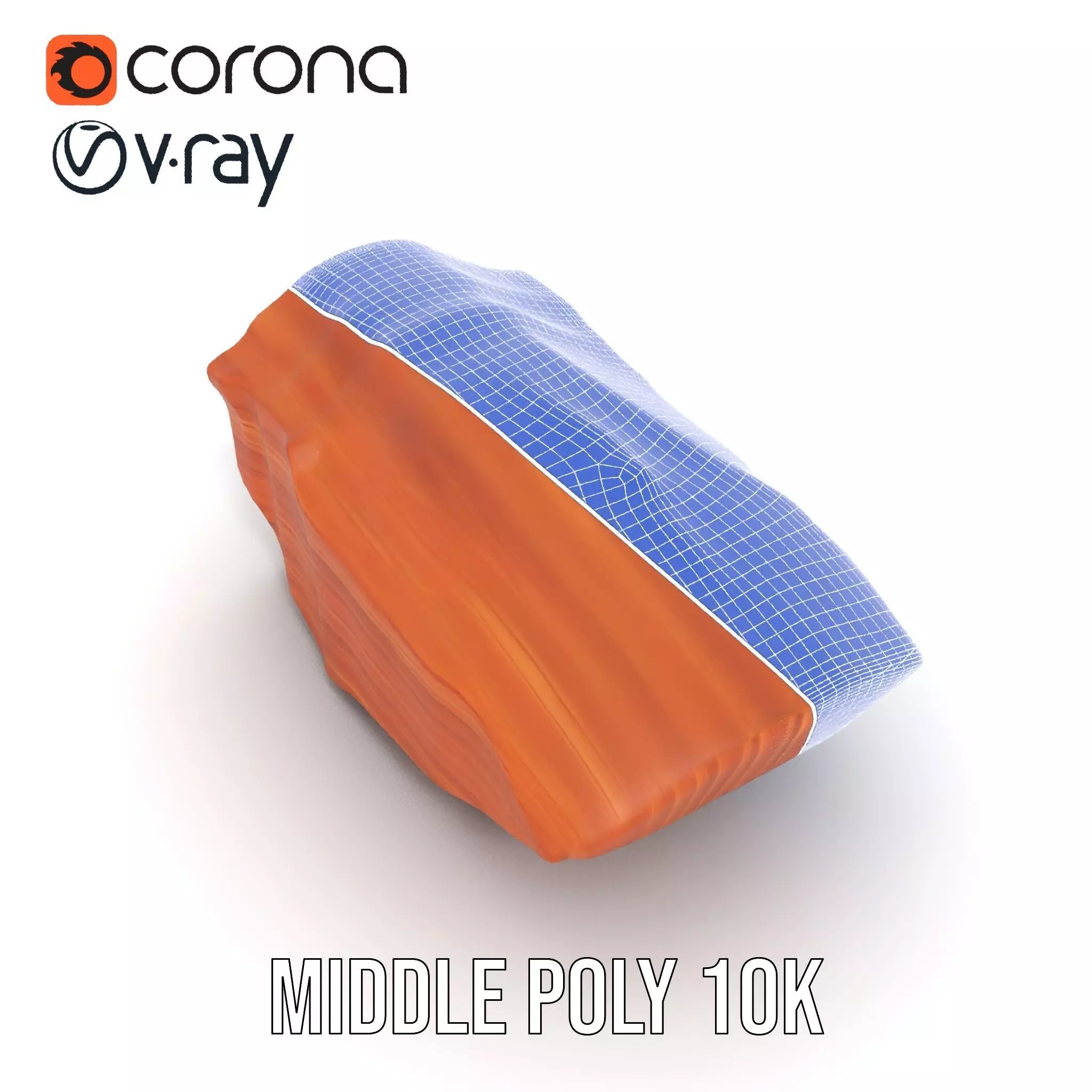 Rustic Sandstone Boulder model pack Low-poly 3D model_23