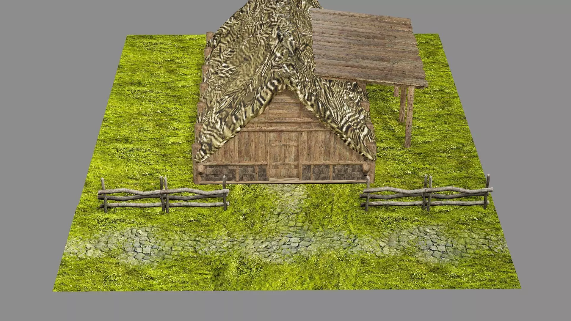 Medieval Viking House 05 Game Ready Low-poly 3D Model Low-poly 3D model_7