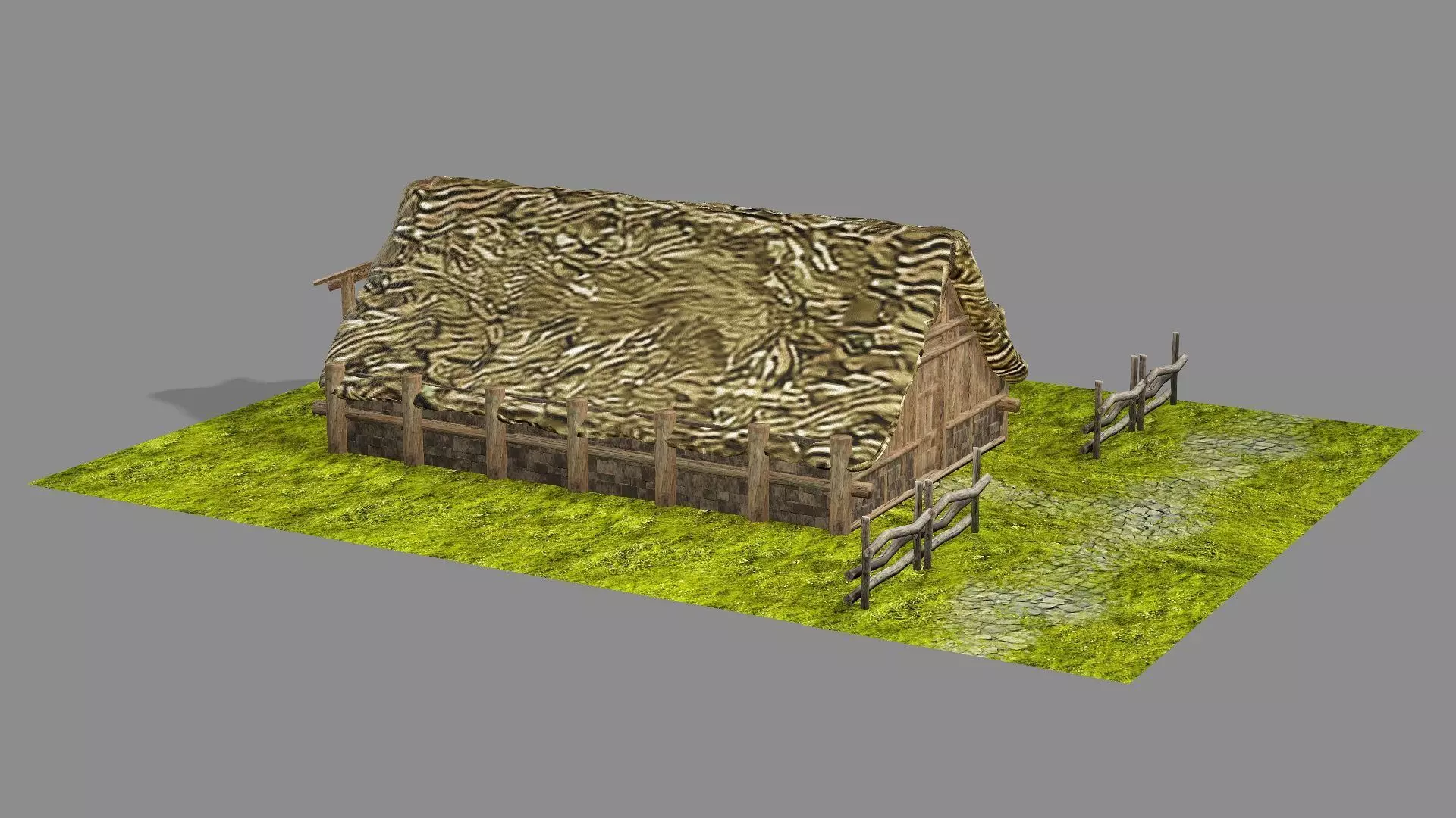 Medieval Viking House 05 Game Ready Low-poly 3D Model Low-poly 3D model_3