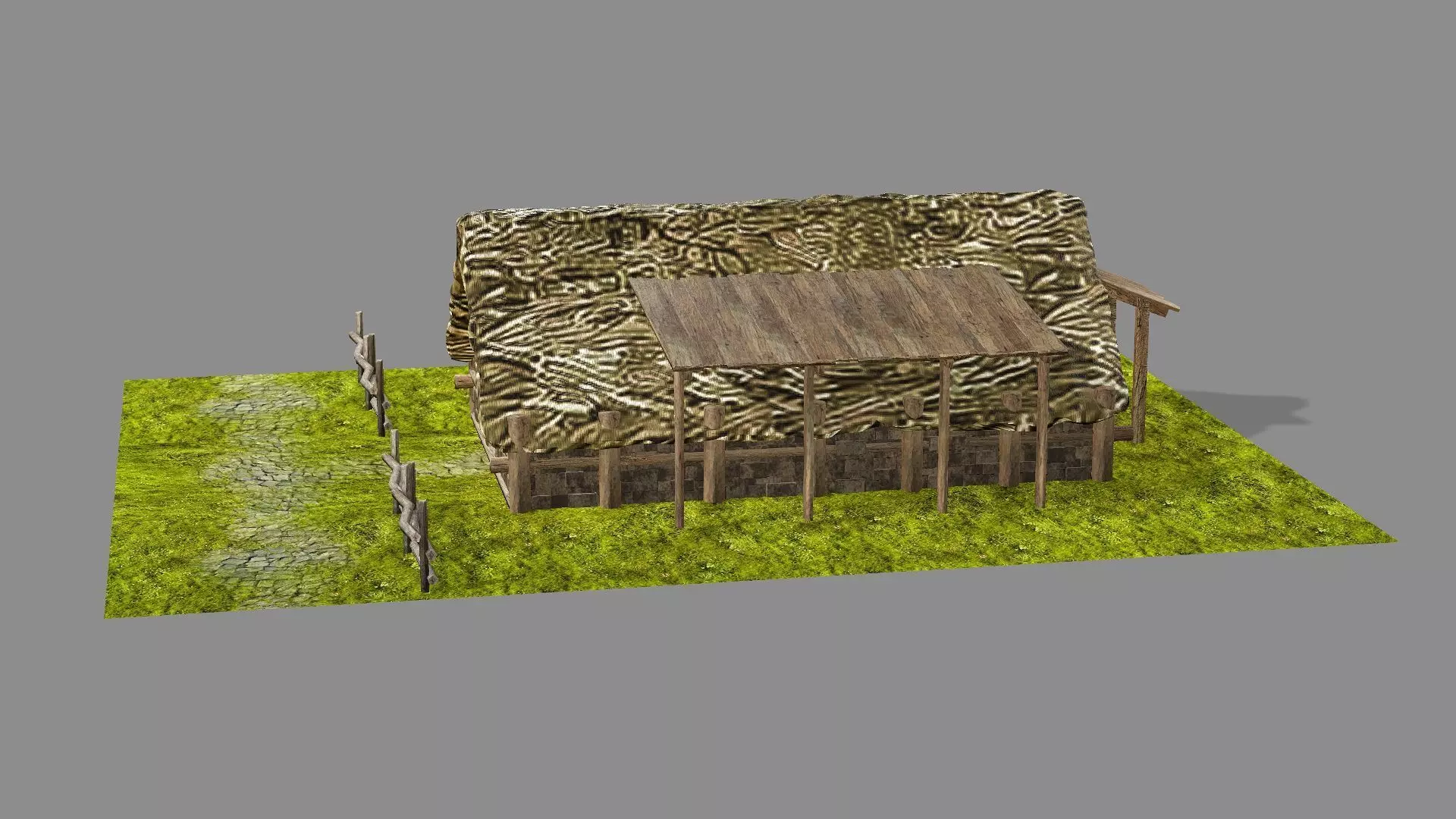 Medieval Viking House 05 Game Ready Low-poly 3D Model Low-poly 3D model_6