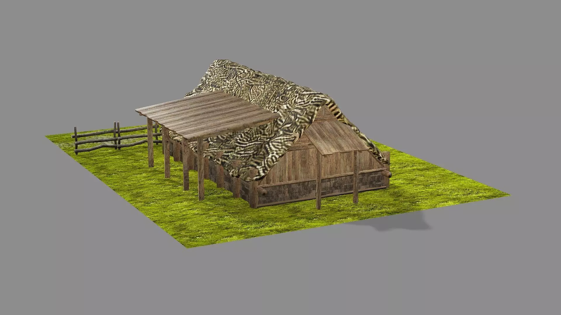Medieval Viking House 05 Game Ready Low-poly 3D Model Low-poly 3D model_5