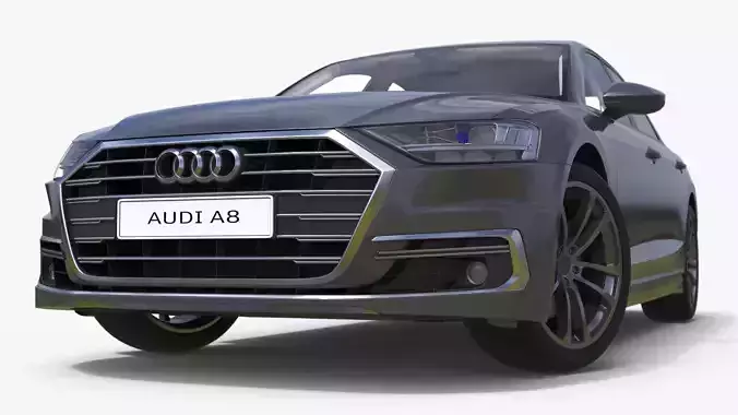 Audi A8 - High Detailed 3D Model with Interior Low-poly 3D model