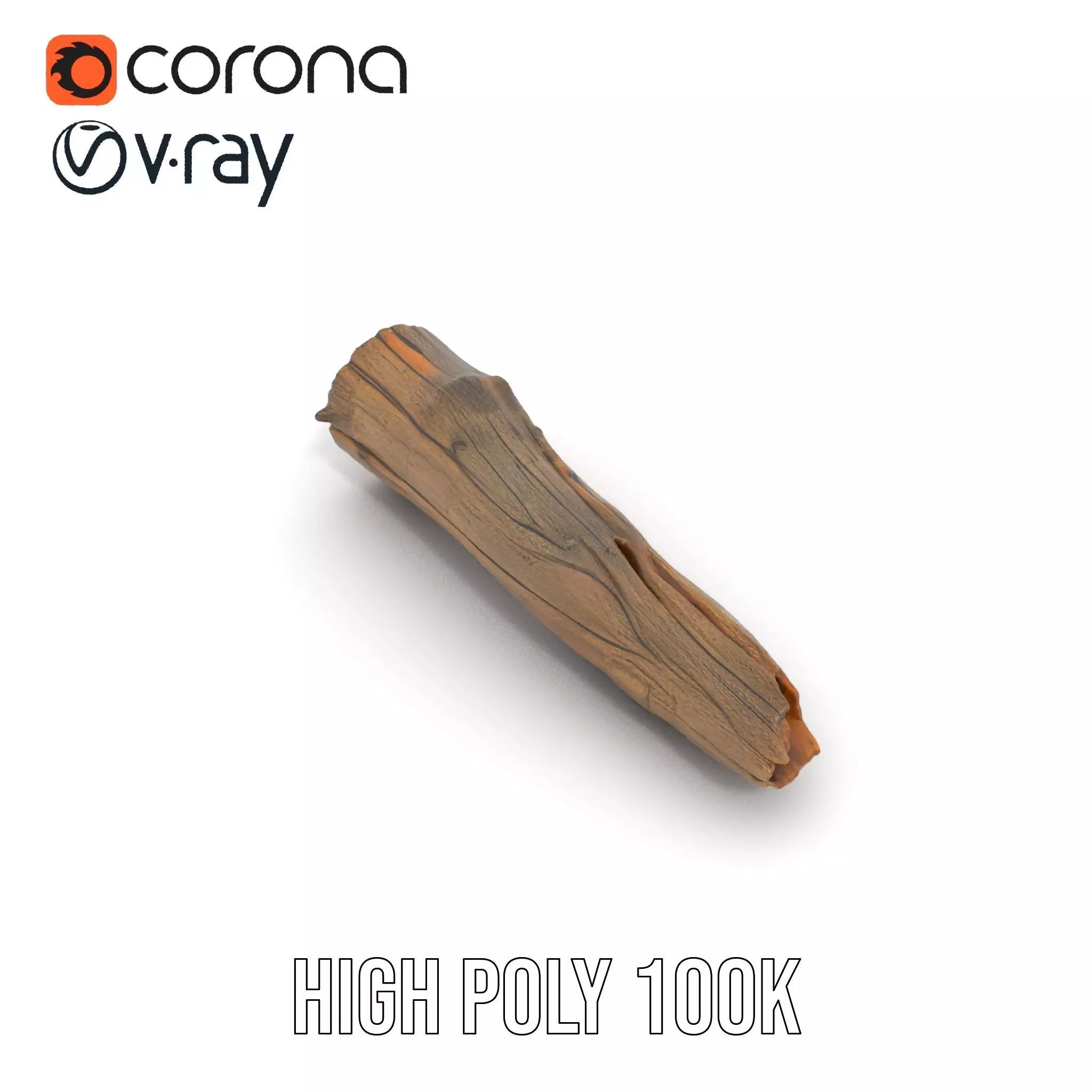 Rustic Driftwood model pack Low-poly 3D model_15
