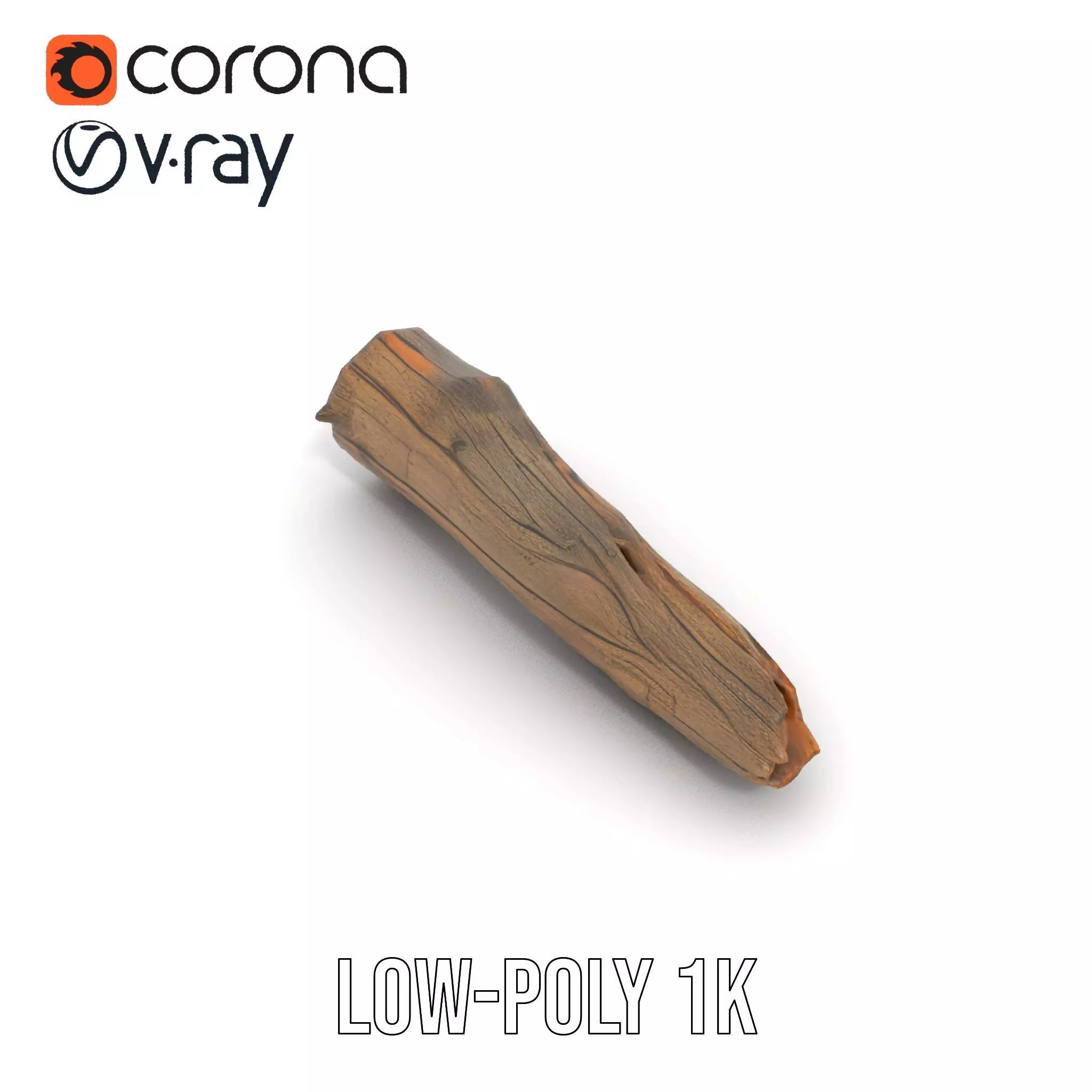 Rustic Driftwood model pack Low-poly 3D model_17