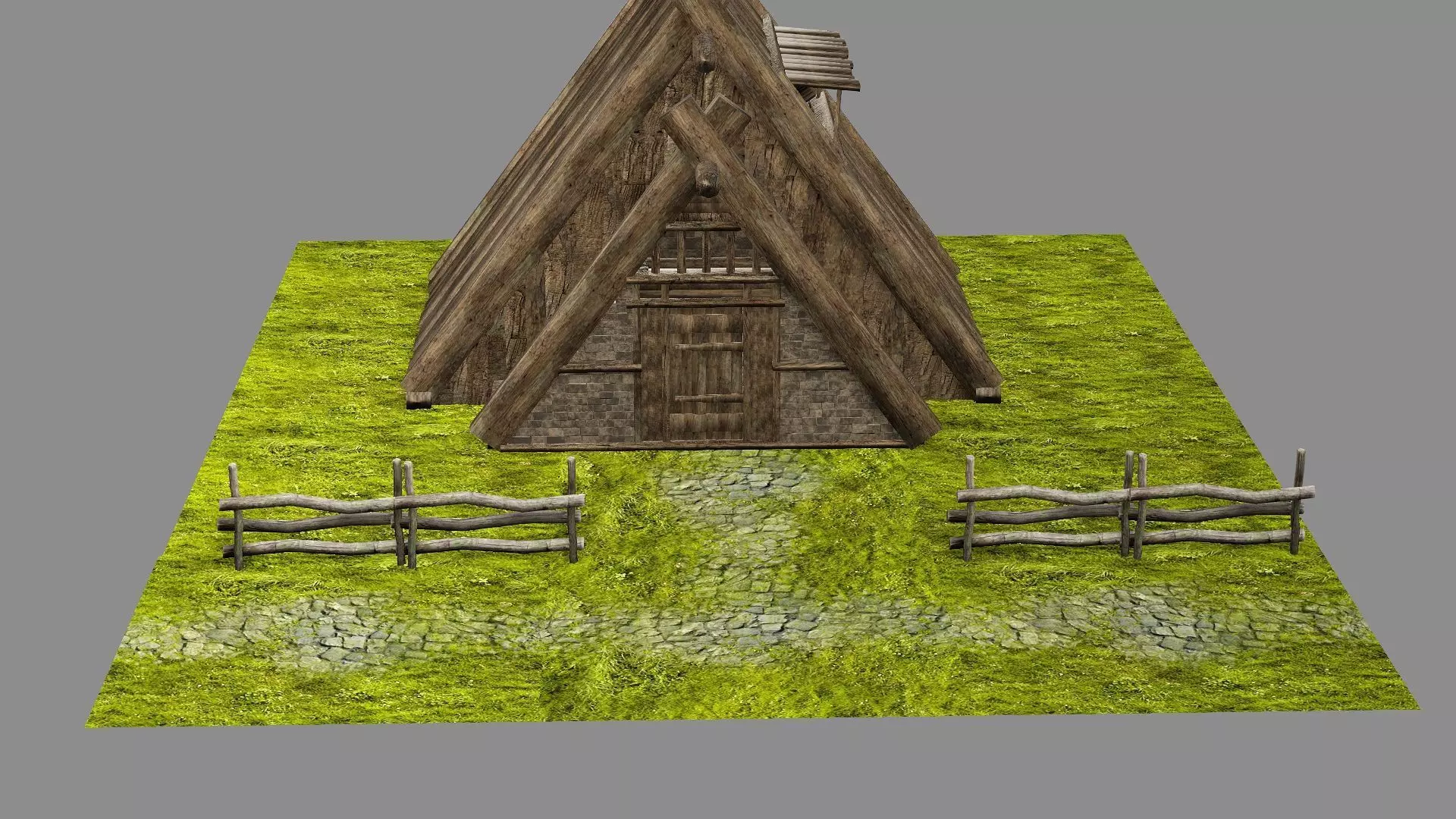 Medieval Viking House 07 Game Ready Low-poly 3D Model Low-poly 3D model_7