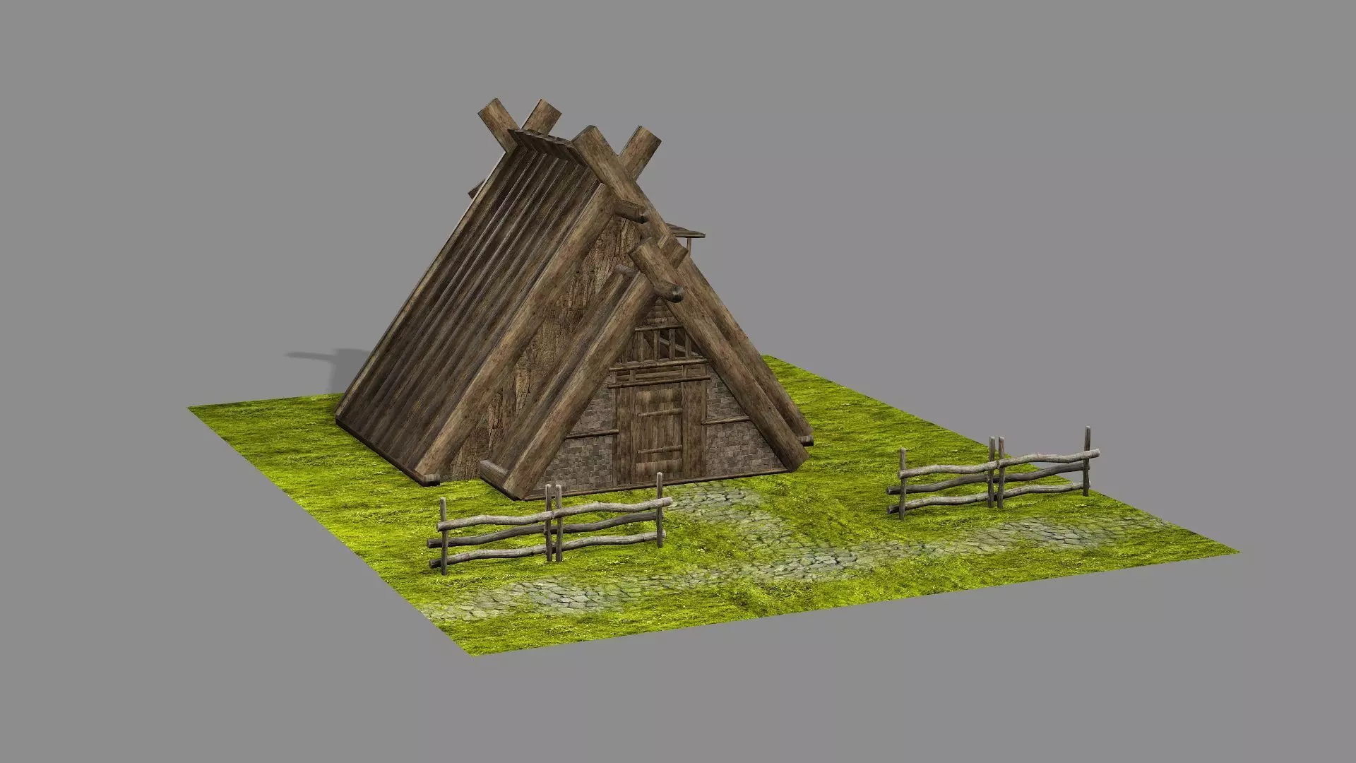 Medieval Viking House 07 Game Ready Low-poly 3D Model Low-poly 3D model_2