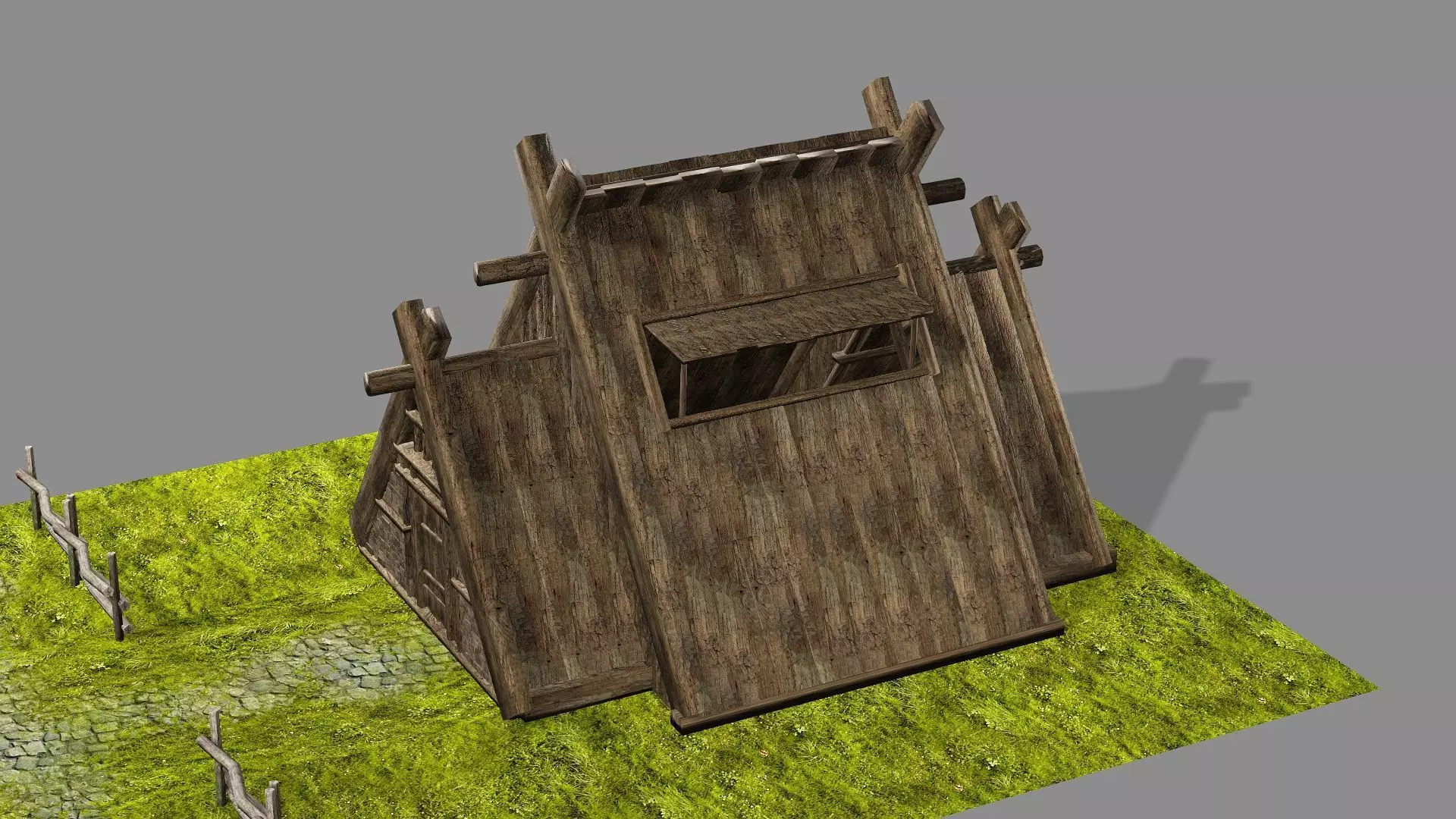Medieval Viking House 07 Game Ready Low-poly 3D Model Low-poly 3D model_6