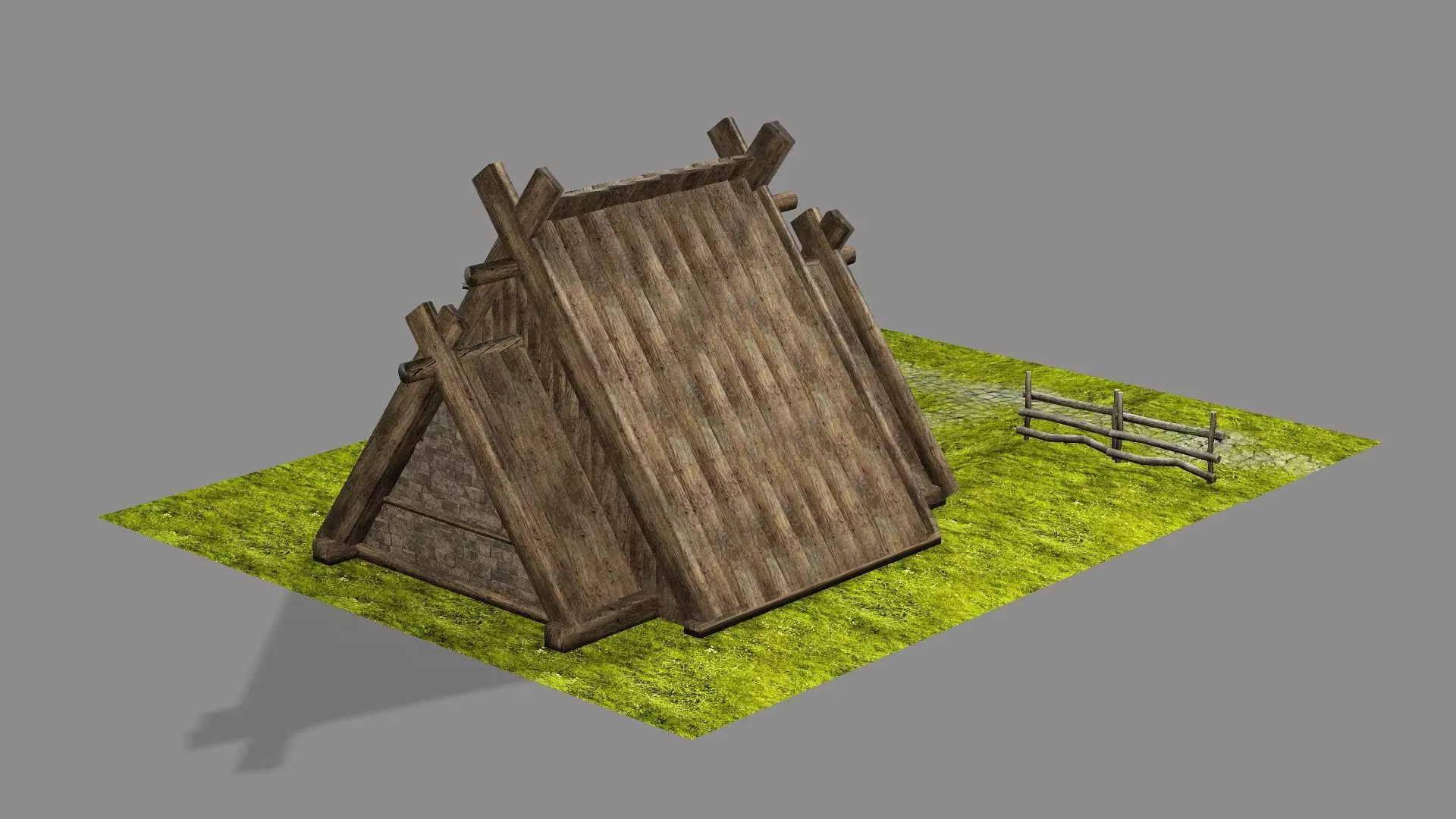 Medieval Viking House 07 Game Ready Low-poly 3D Model Low-poly 3D model_4