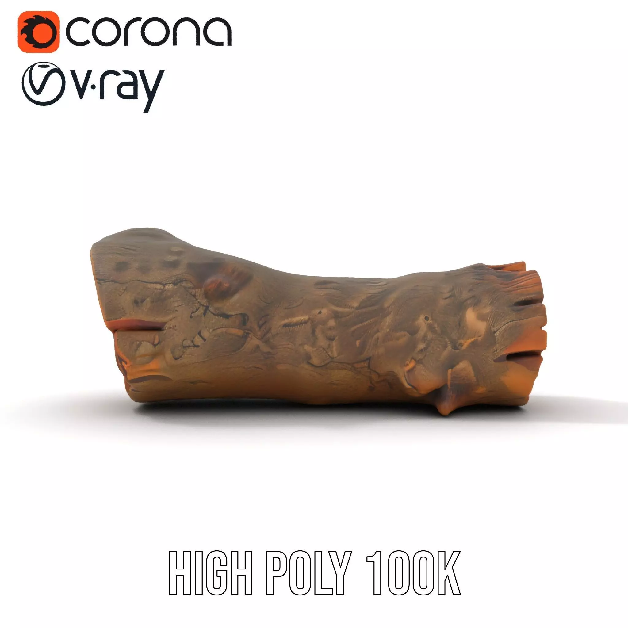 Realistic Wood Log model pack Low-poly 3D model_23