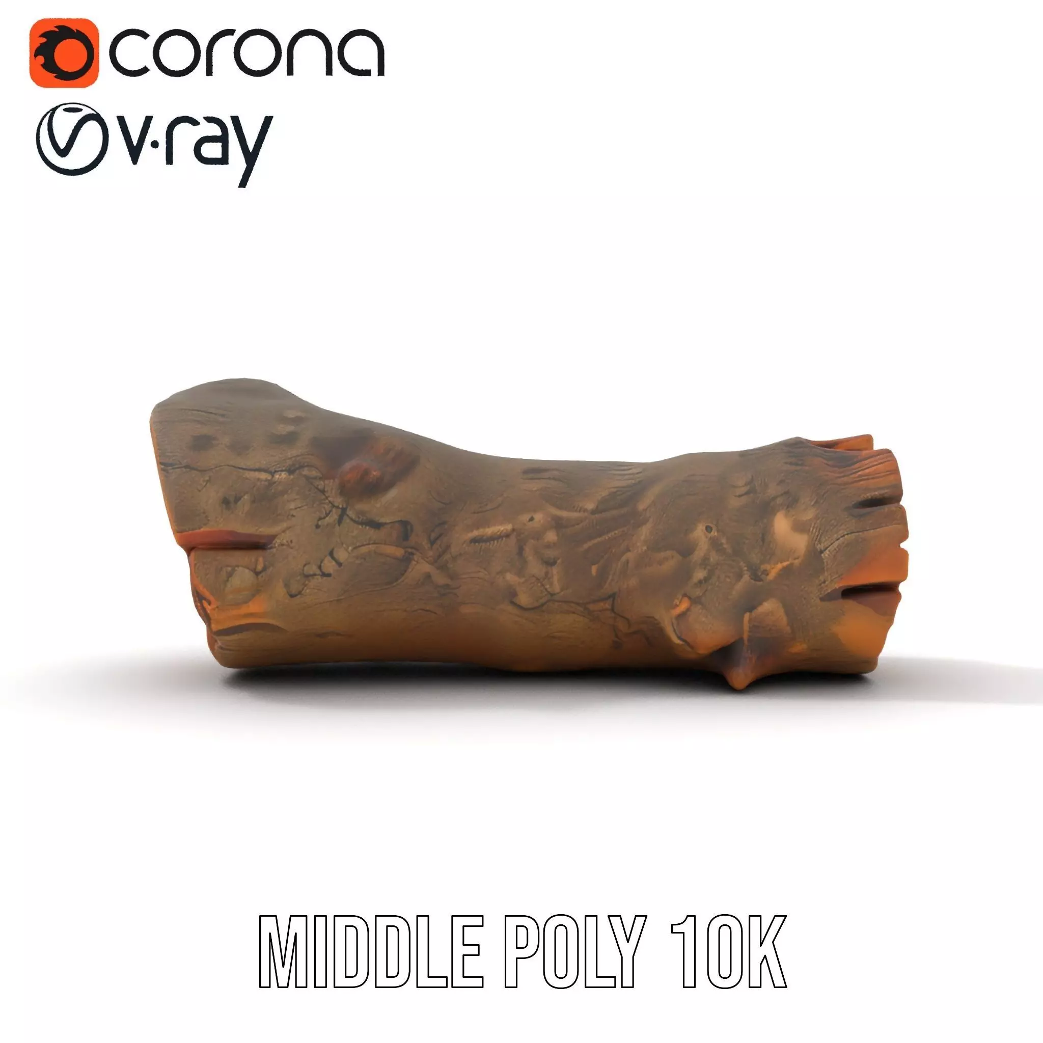 Realistic Wood Log model pack Low-poly 3D model_5