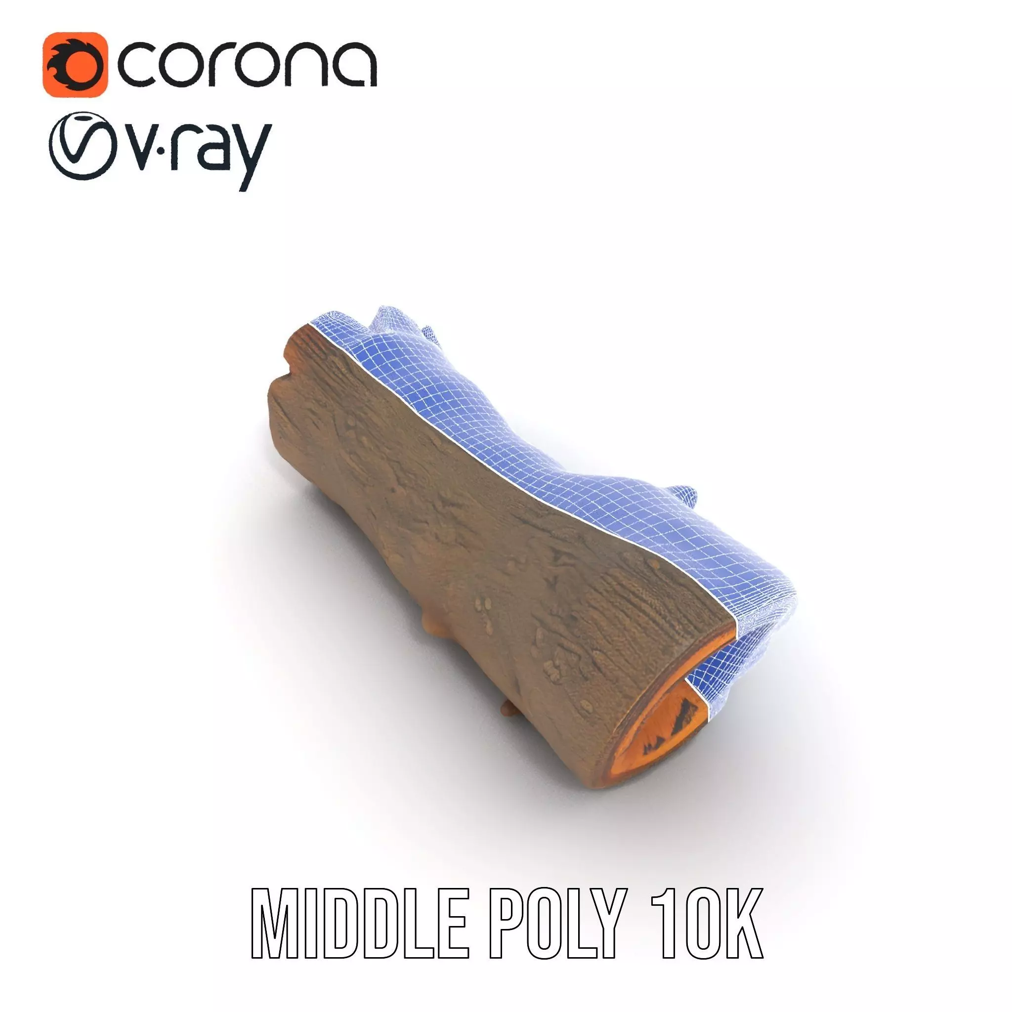 Realistic Wood Log model pack Low-poly 3D model_15