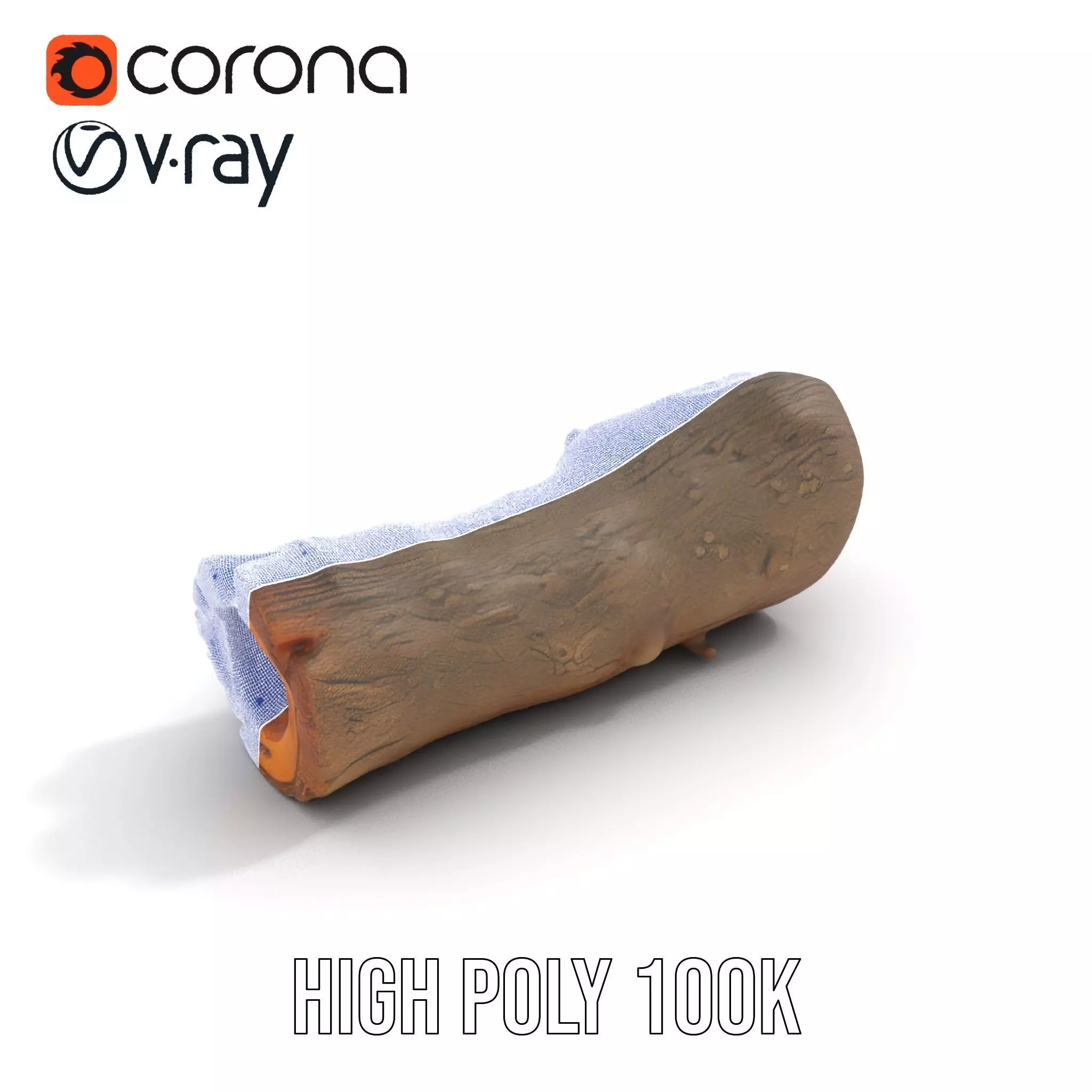 Realistic Wood Log model pack Low-poly 3D model_34