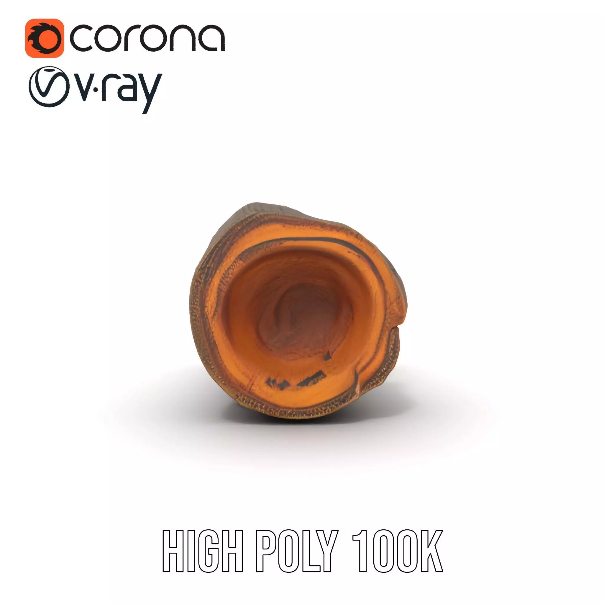 Realistic Wood Log model pack Low-poly 3D model_32