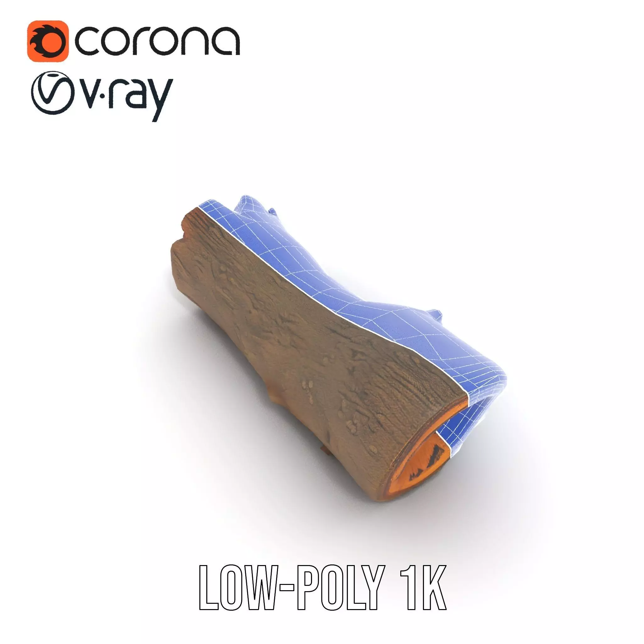 Realistic Wood Log model pack Low-poly 3D model_19