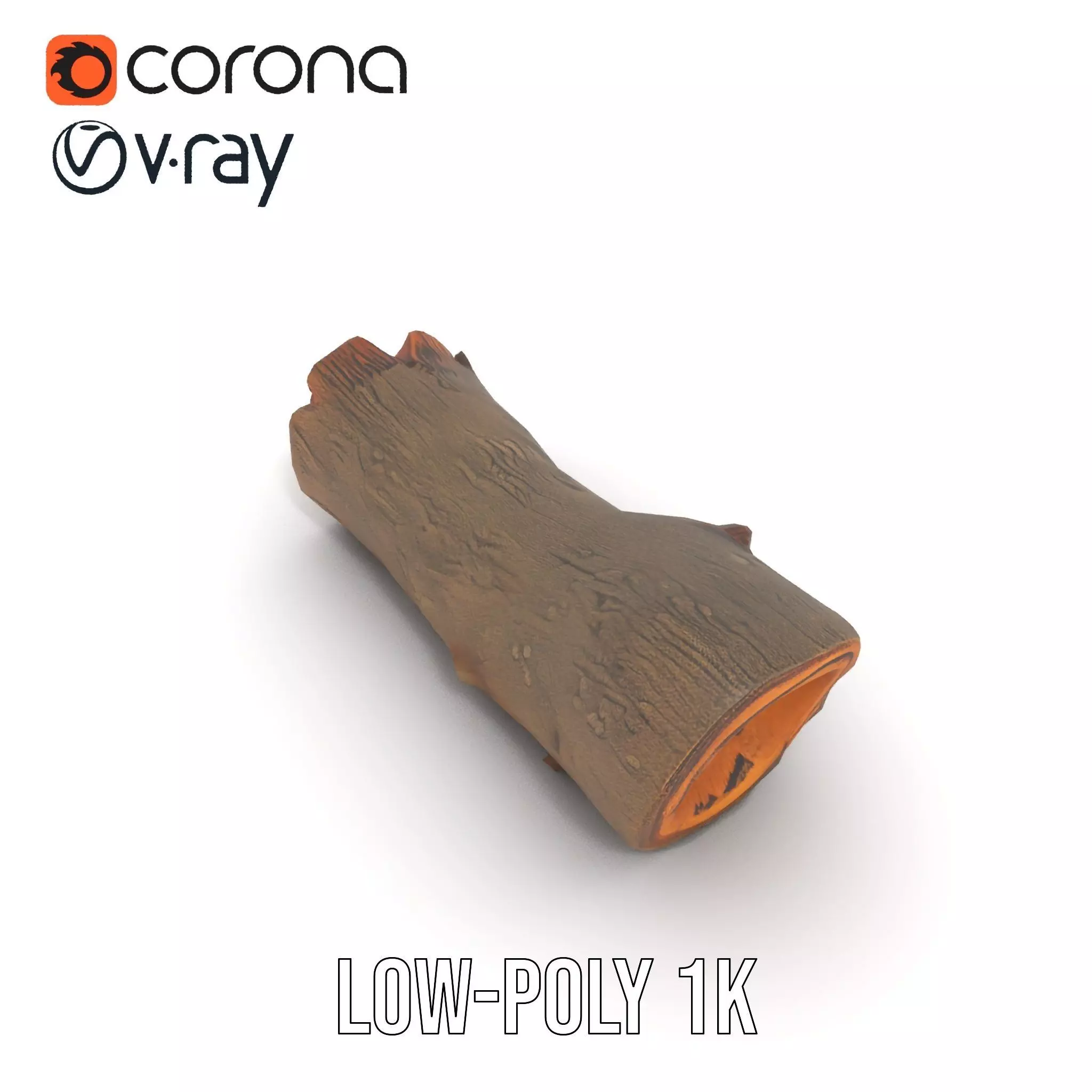 Realistic Wood Log model pack Low-poly 3D model_12