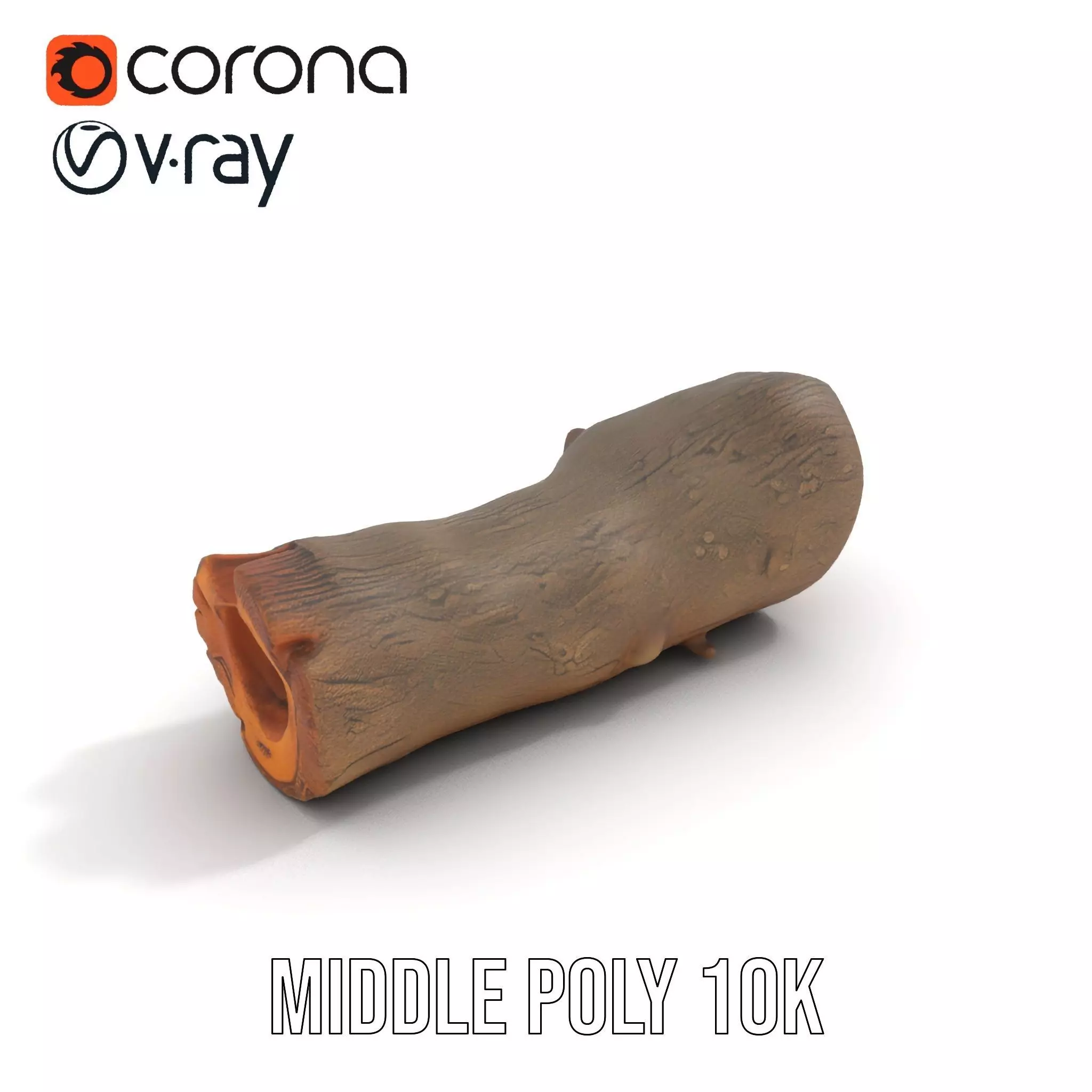 Realistic Wood Log model pack Low-poly 3D model_11