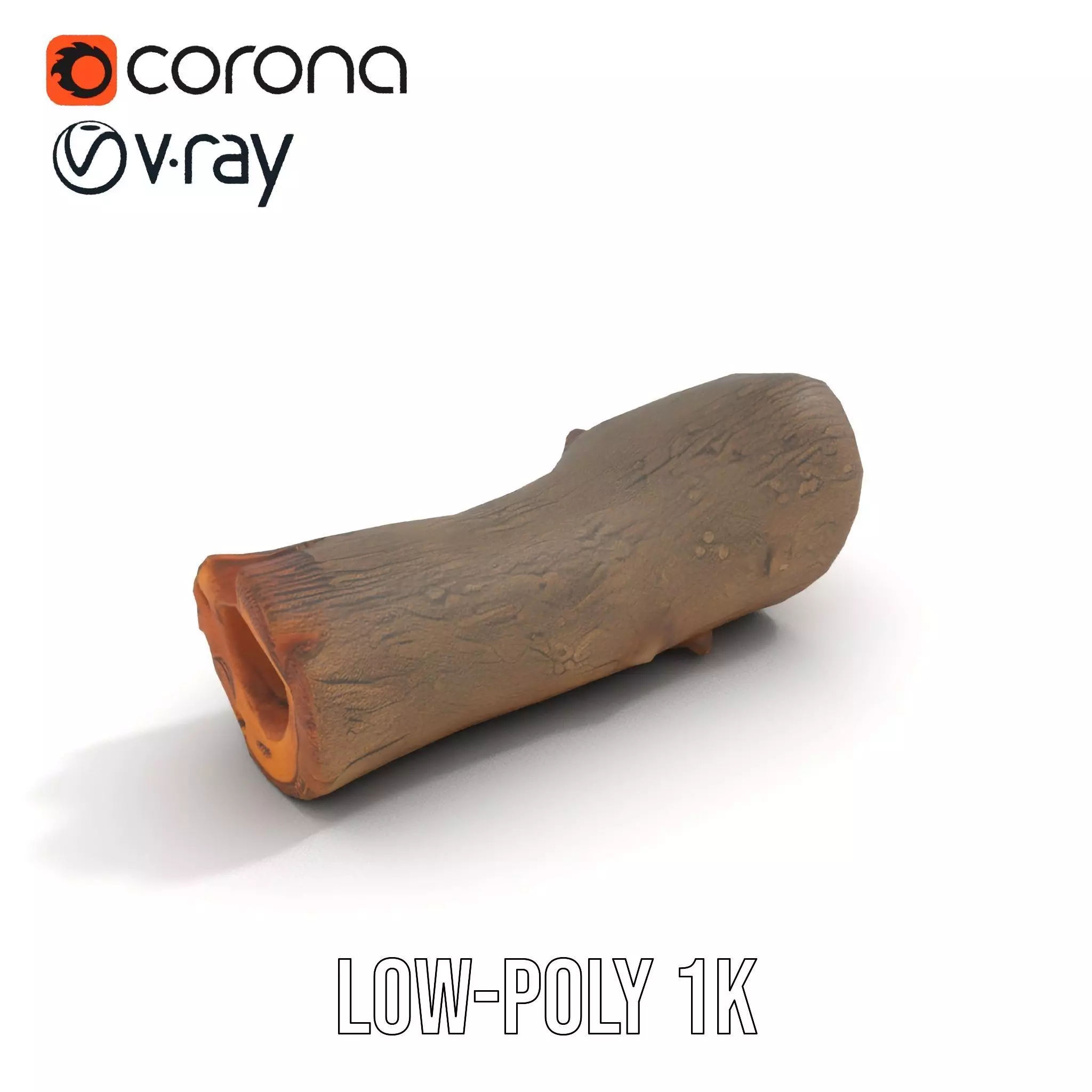 Realistic Wood Log model pack Low-poly 3D model_9