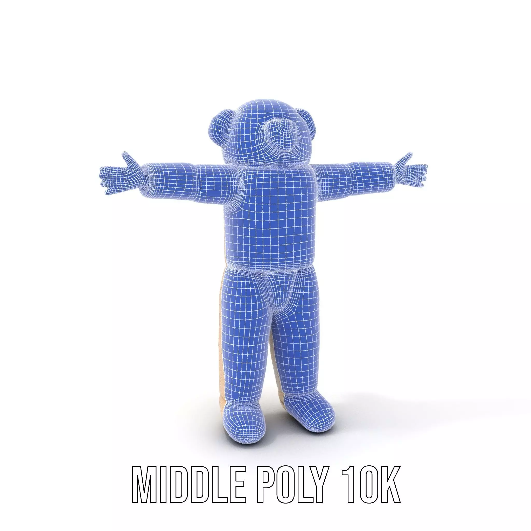 Fluffy Teddy Costume model pack Low-poly 3D model_21