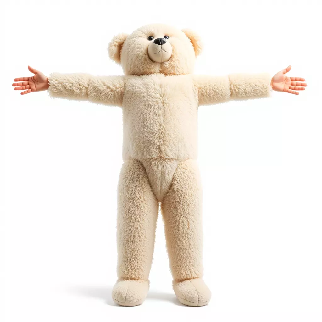 Fluffy Teddy Costume model pack Low-poly 3D model_2