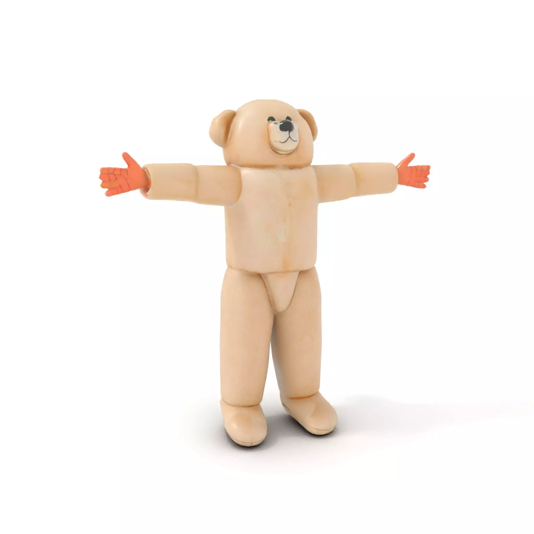 Fluffy Teddy Costume model pack Low-poly 3D model_13