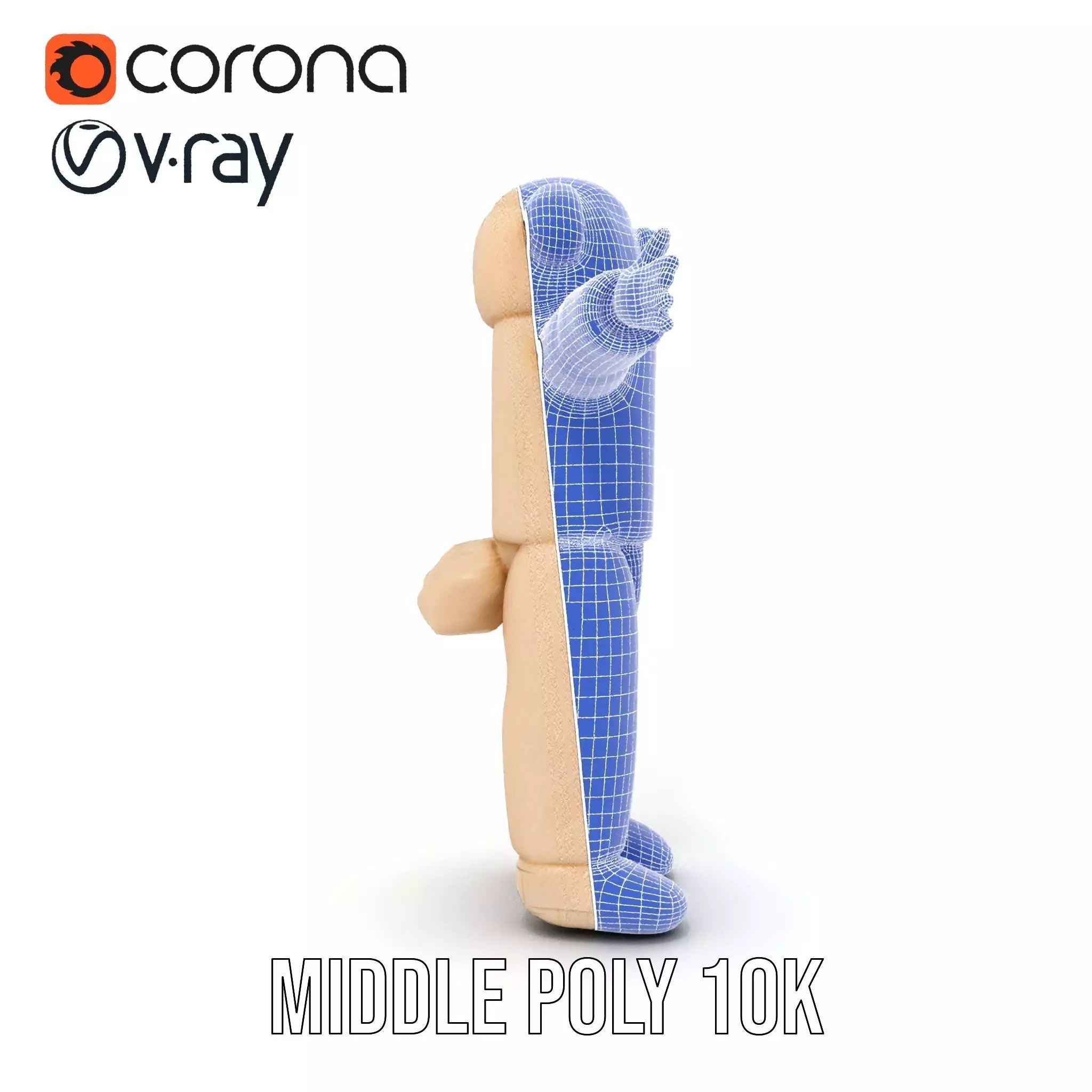 Fluffy Teddy Costume model pack Low-poly 3D model_30