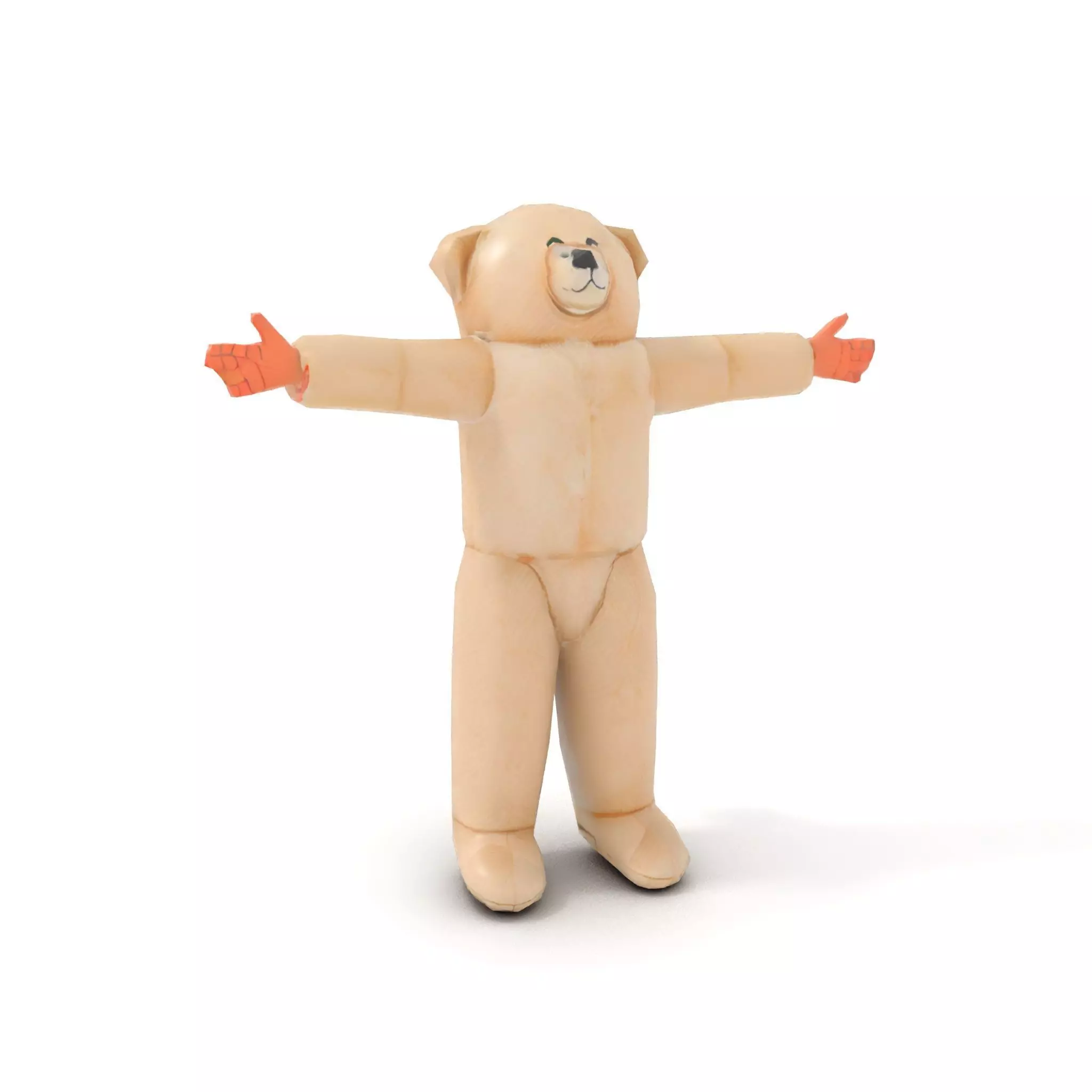 Fluffy Teddy Costume model pack Low-poly 3D model_7