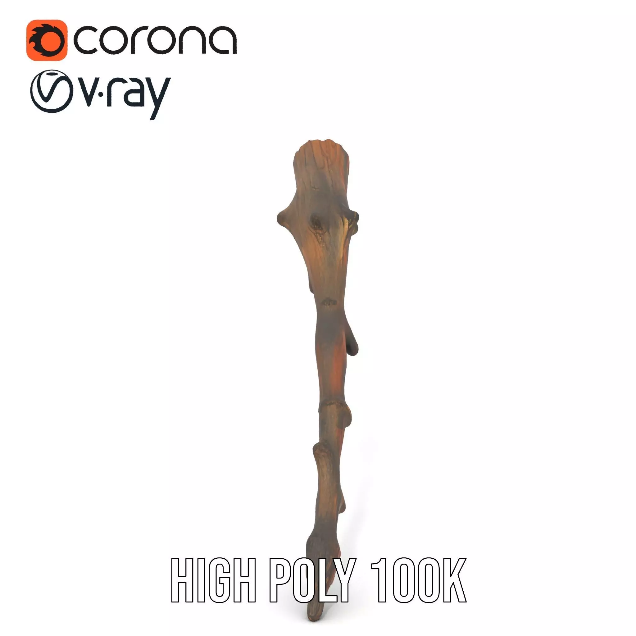 Realistic Wooden Branch model pack Low-poly 3D model_18